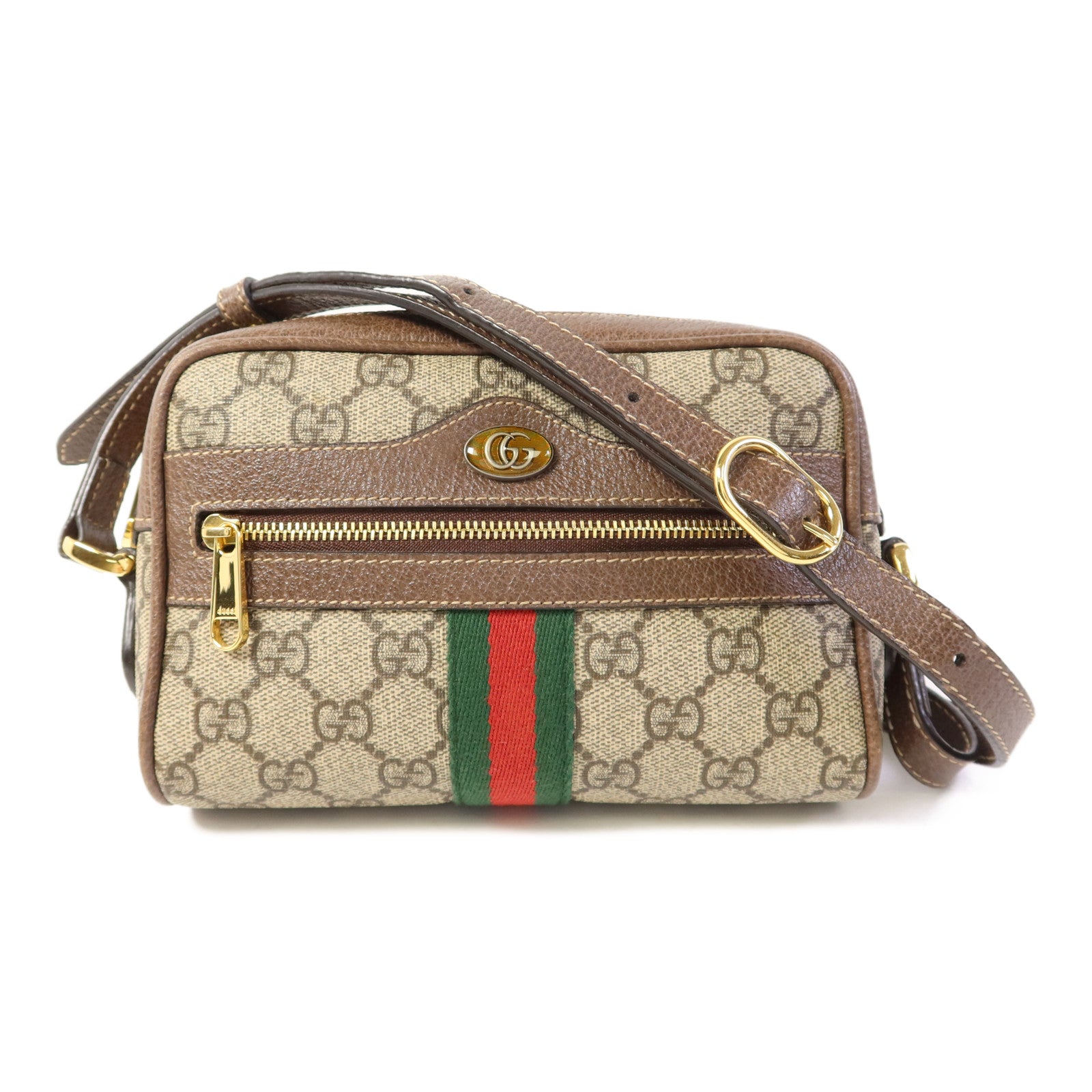 GUCCI 塗層帆布Ophidia GG Supreme Mini Bag金扣肩背袋