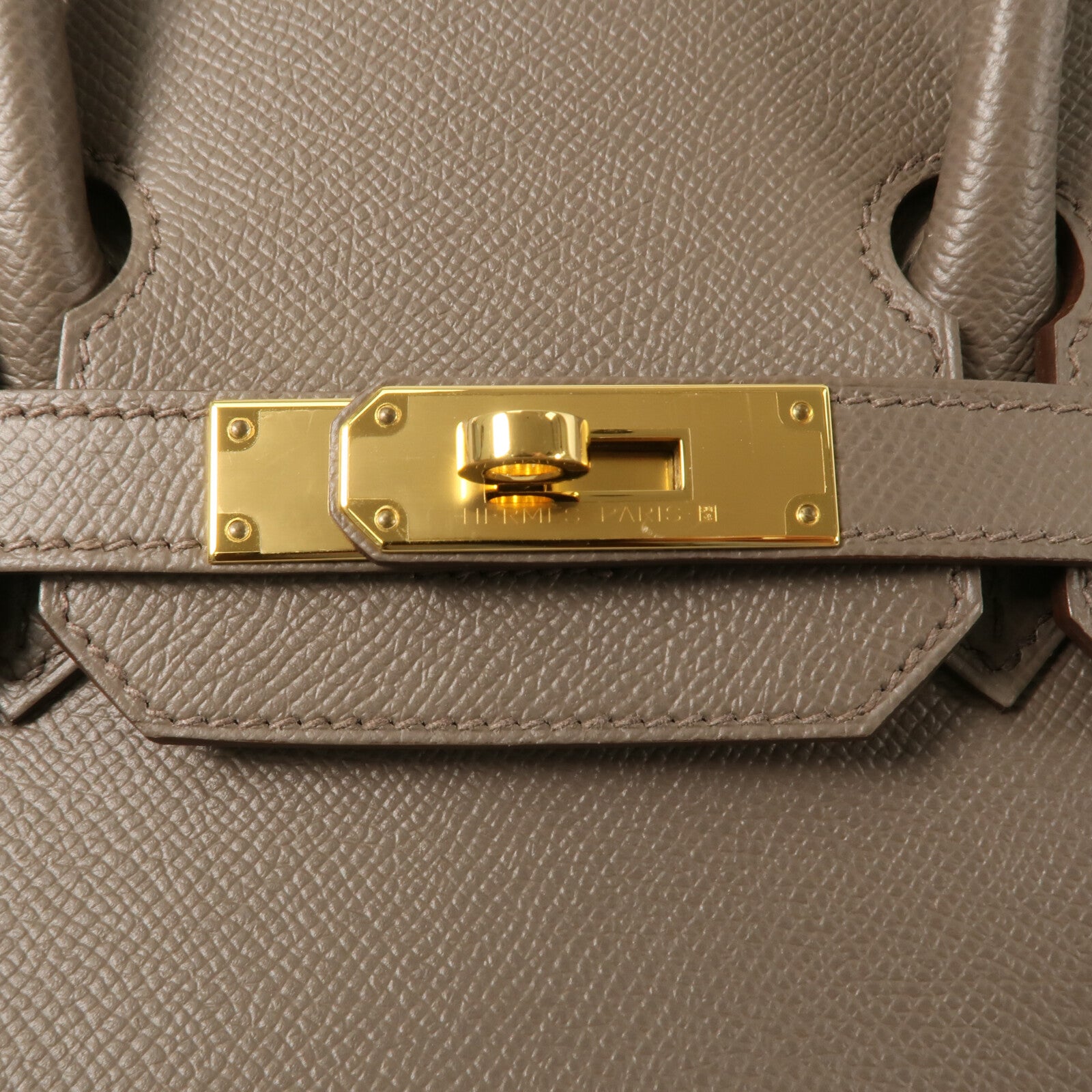 HERMES Epsom皮革Birkin 30手挽袋Etain