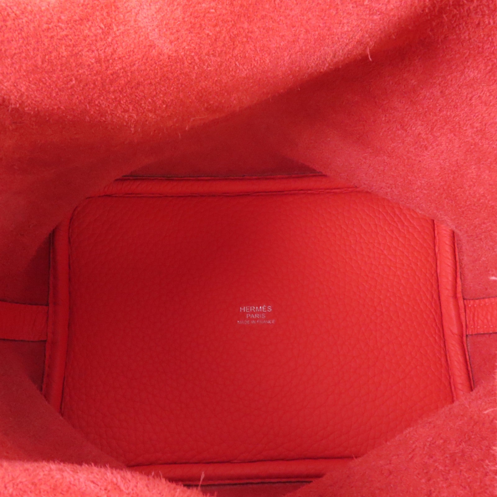 HERMES Clemence皮革Picotin PM銀扣手挽袋