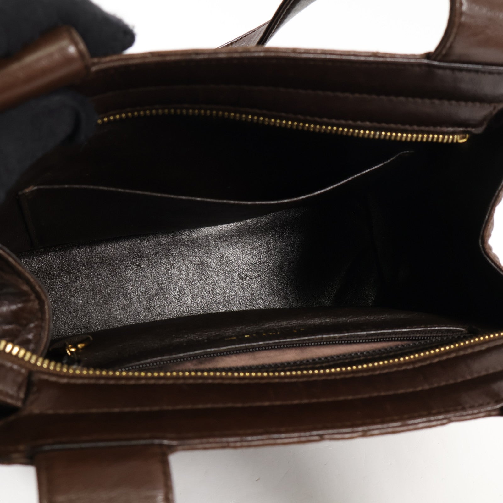 CHANEL 羊皮皮革Vintage Hand Bag金扣手挽袋