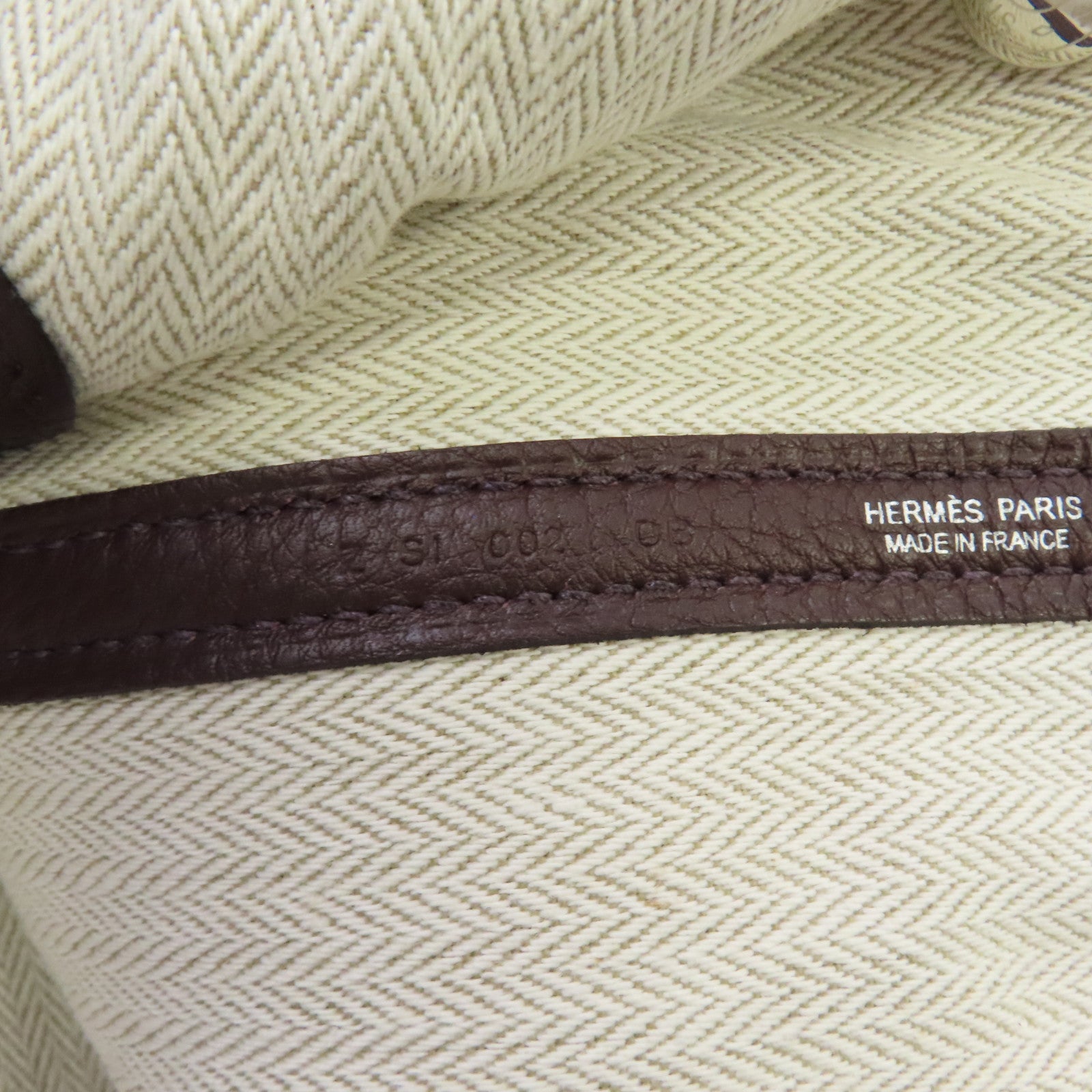 HERMES Negonda皮革GardenParty PM銀扣手挽袋Rouge Sellier/棕色