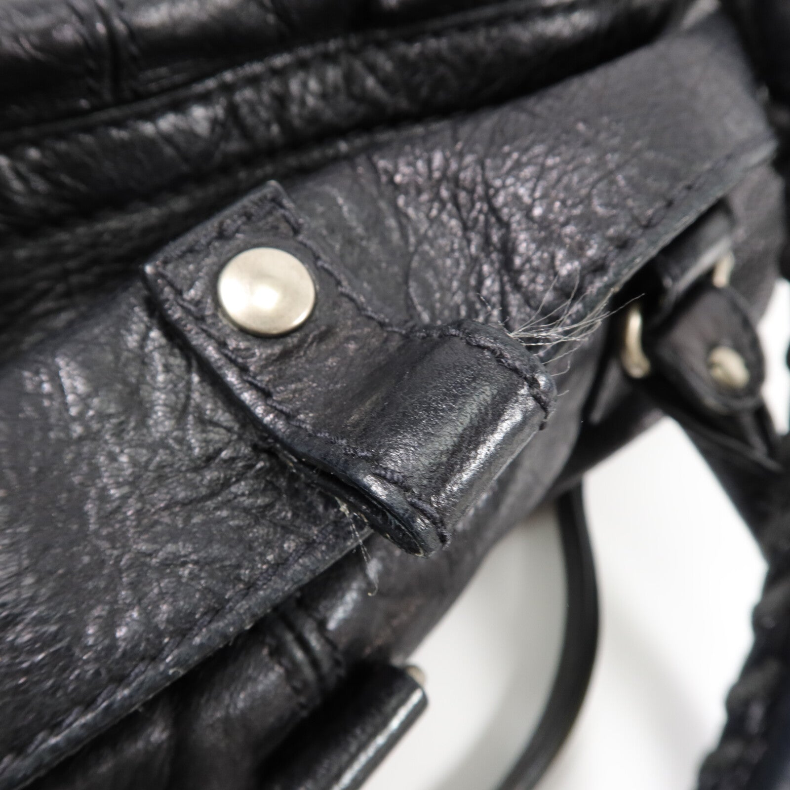BALENCIAGA 羊皮皮革Squash M Duffle手挽肩背兩用袋