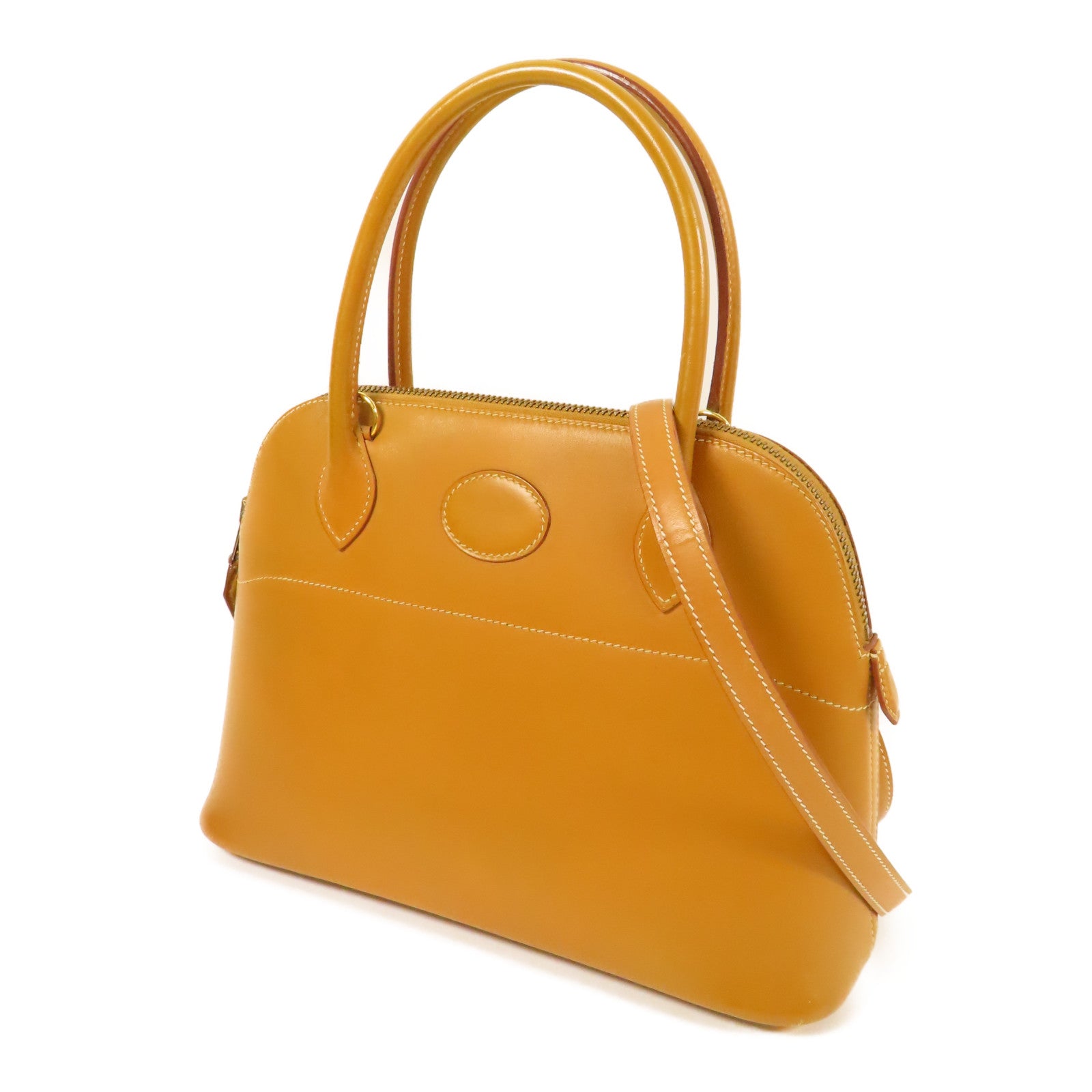 HERMES Chamonix皮革Bolide 27金扣手挽肩背兩用袋37 Gold