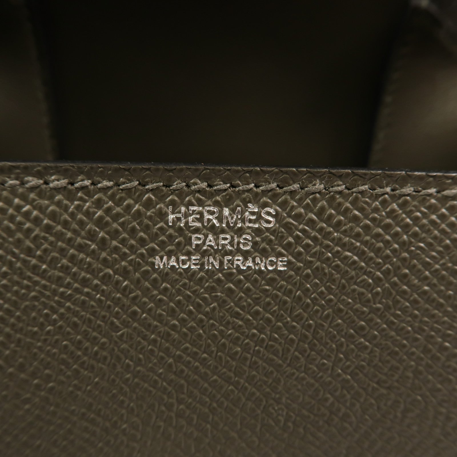 HERMES Epsom皮革Della Cavalleria Mini銀扣肩背袋Vert de Gris