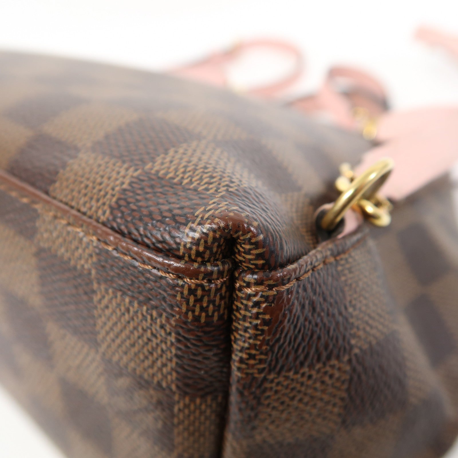 LOUIS VUITTON Damier Ebene Clapton金扣背包啡色