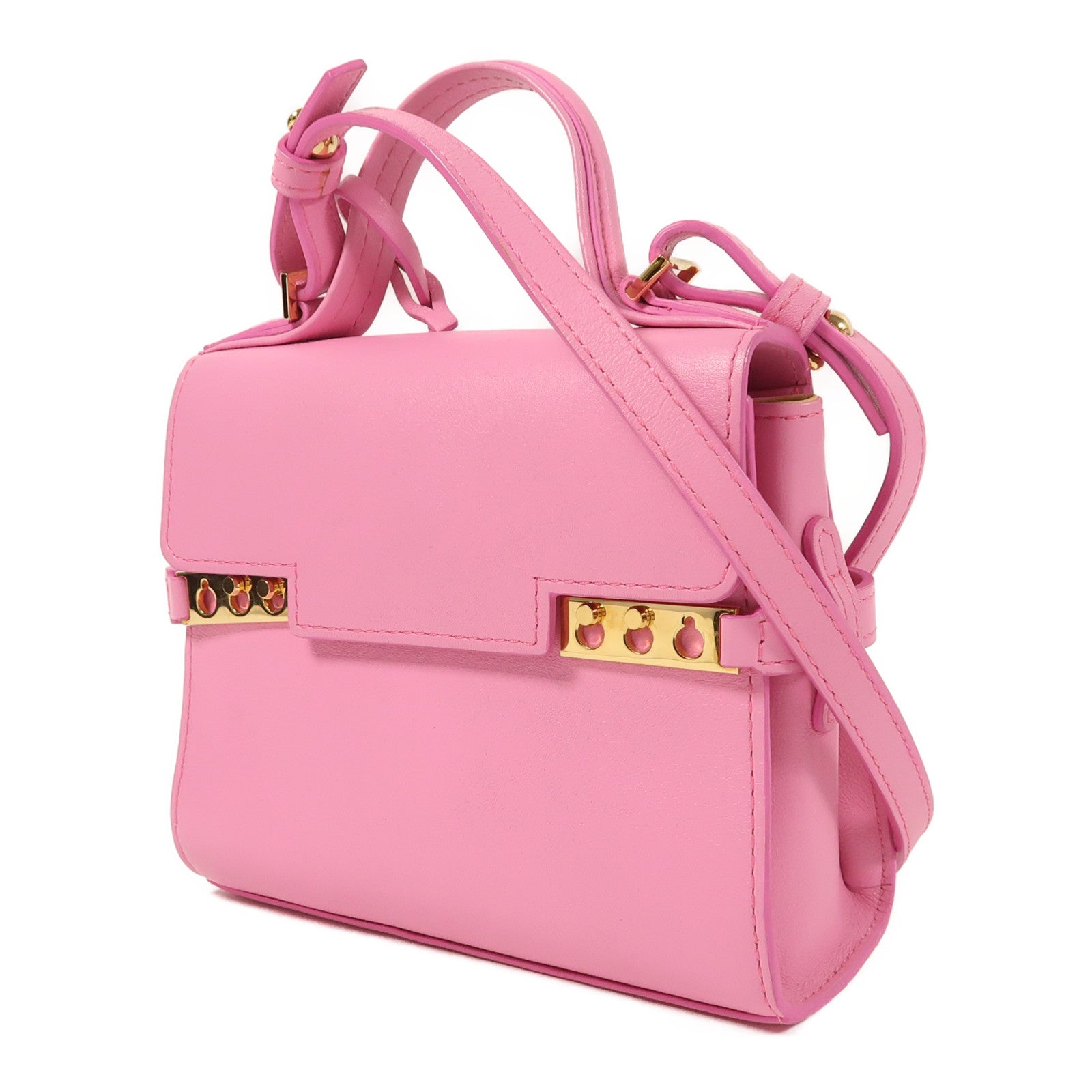 SELECTION 牛皮皮革Tempete金扣手挽肩背兩用袋