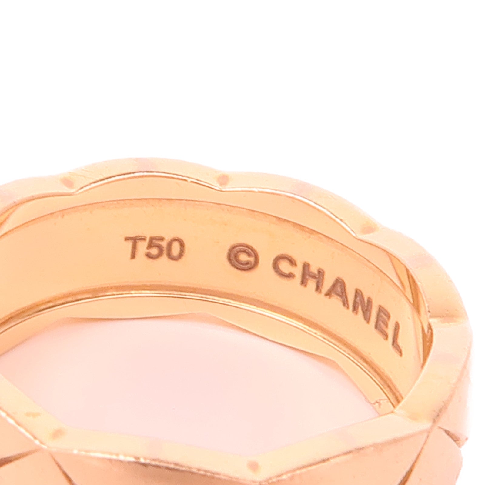 CHANEL 18K玫瑰金Coco Crush Diamond Ring鑽石戒指US#5/Chanel#50