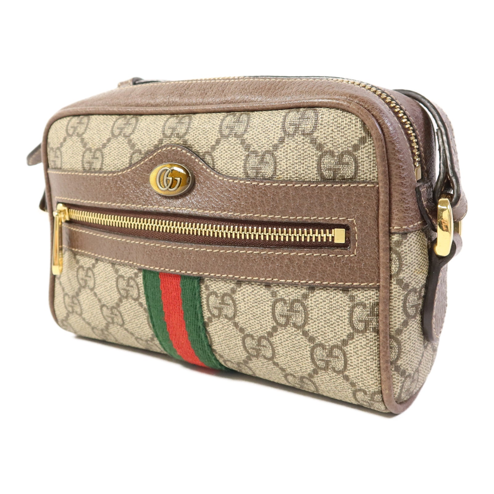 GUCCI 塗層帆布Ophidia GG Supreme Mini Bag金扣肩背袋
