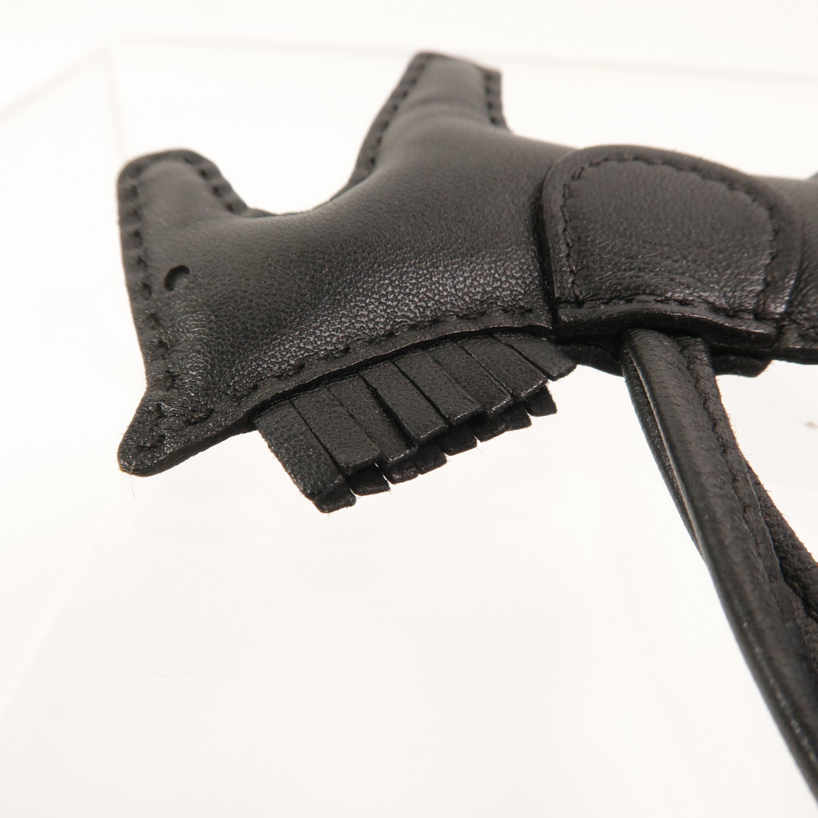 HERMES Milo/Swift皮革Rodeo PM掛飾Noir