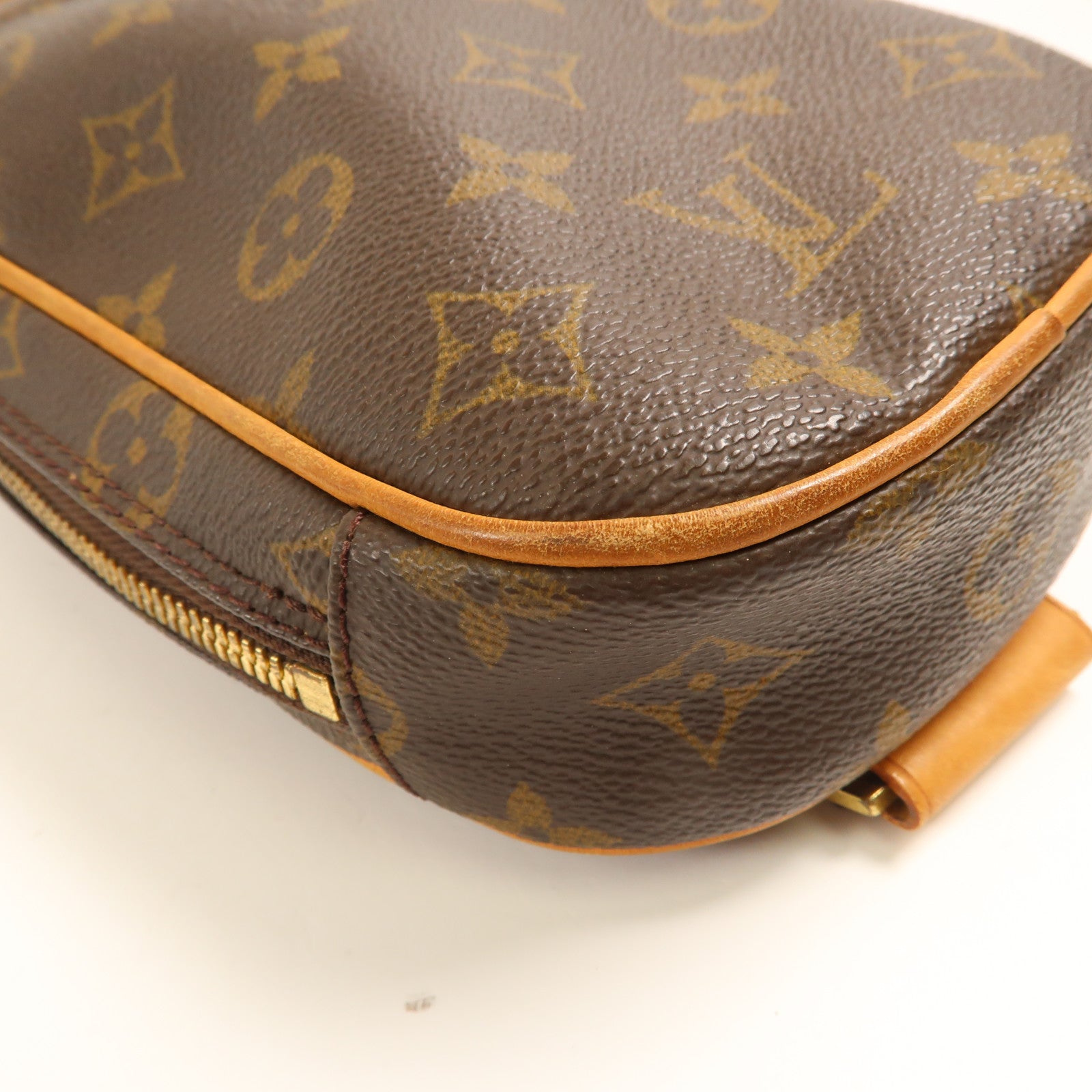 LOUIS VUITTON Monogram Pochette Gange金扣肩背袋棕色