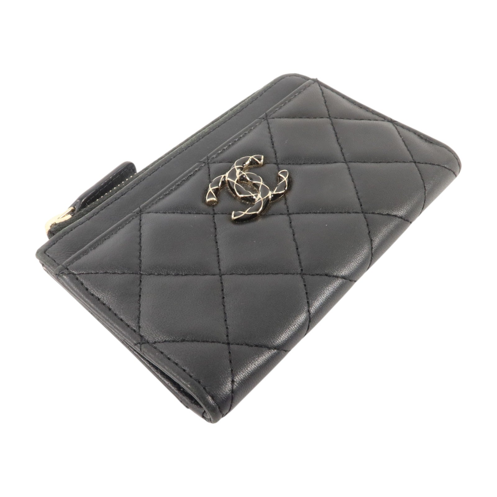 CHANEL 羊皮皮革Card Case金扣卡片套