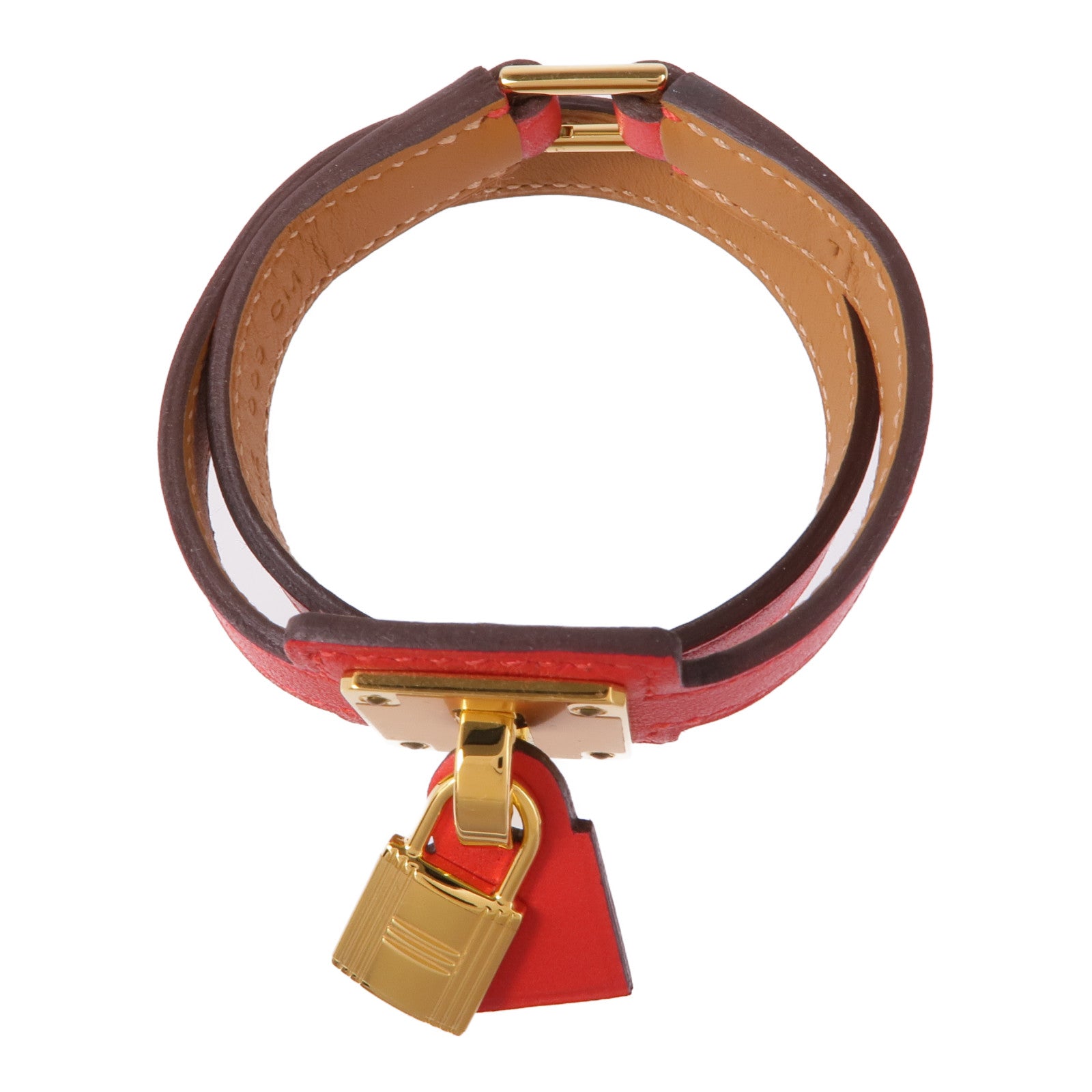 HERMES Swift皮革O'Kelly Bracelet金扣手帶