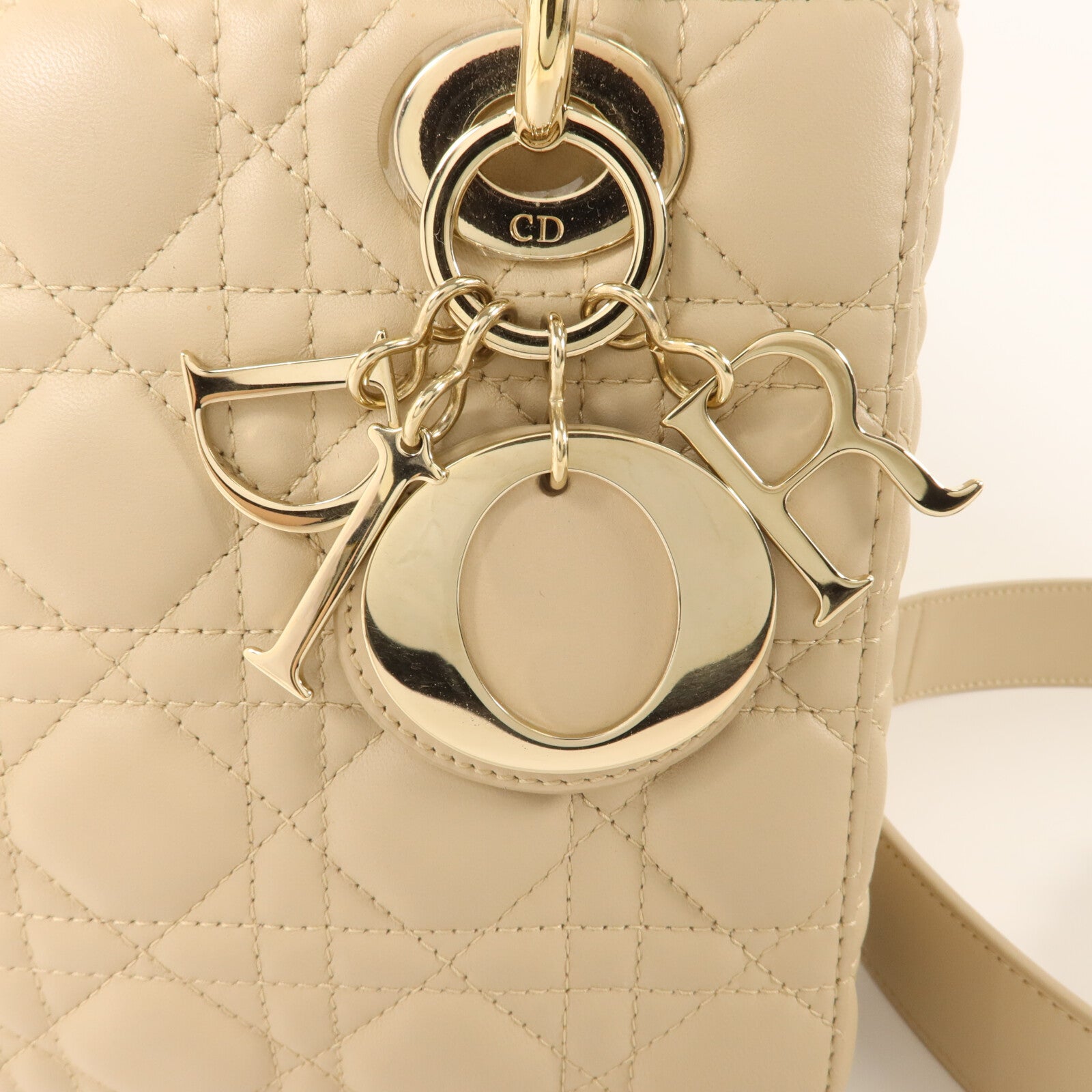 Dior 羊皮皮革Lady Dior MY ABC Dior Small手挽肩背兩用袋
