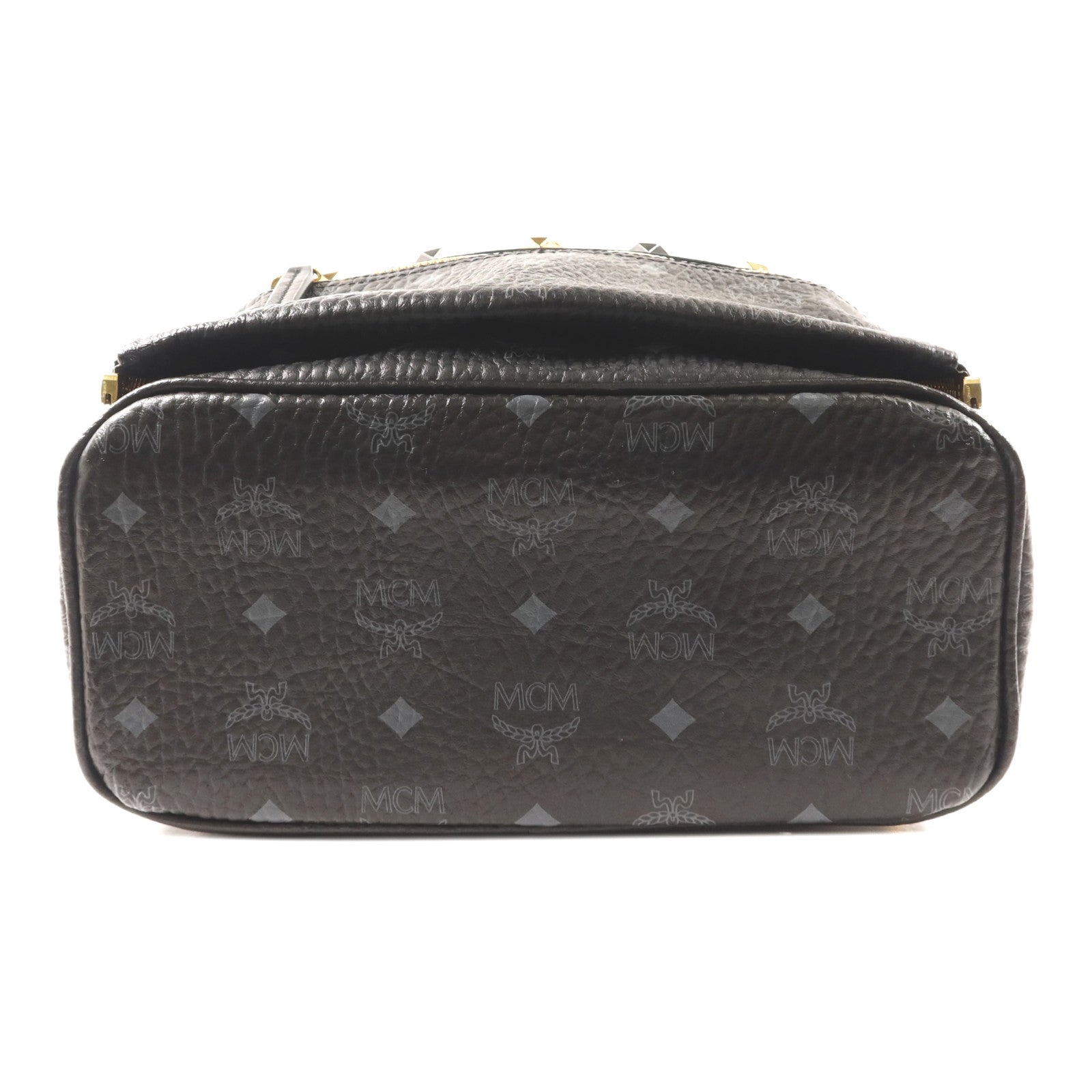 MCM 牛皮皮革Backpack金扣背包