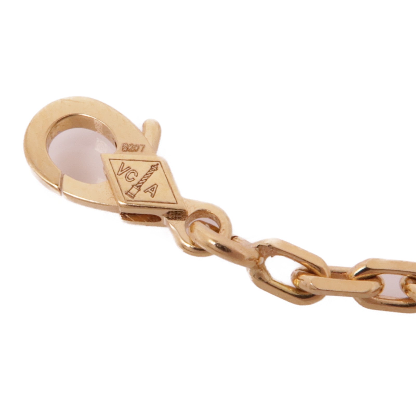 Van Cleef & Arpels 18K玫瑰金Lucky Spring Bracelet紅玉髓/珍珠母手鏈
