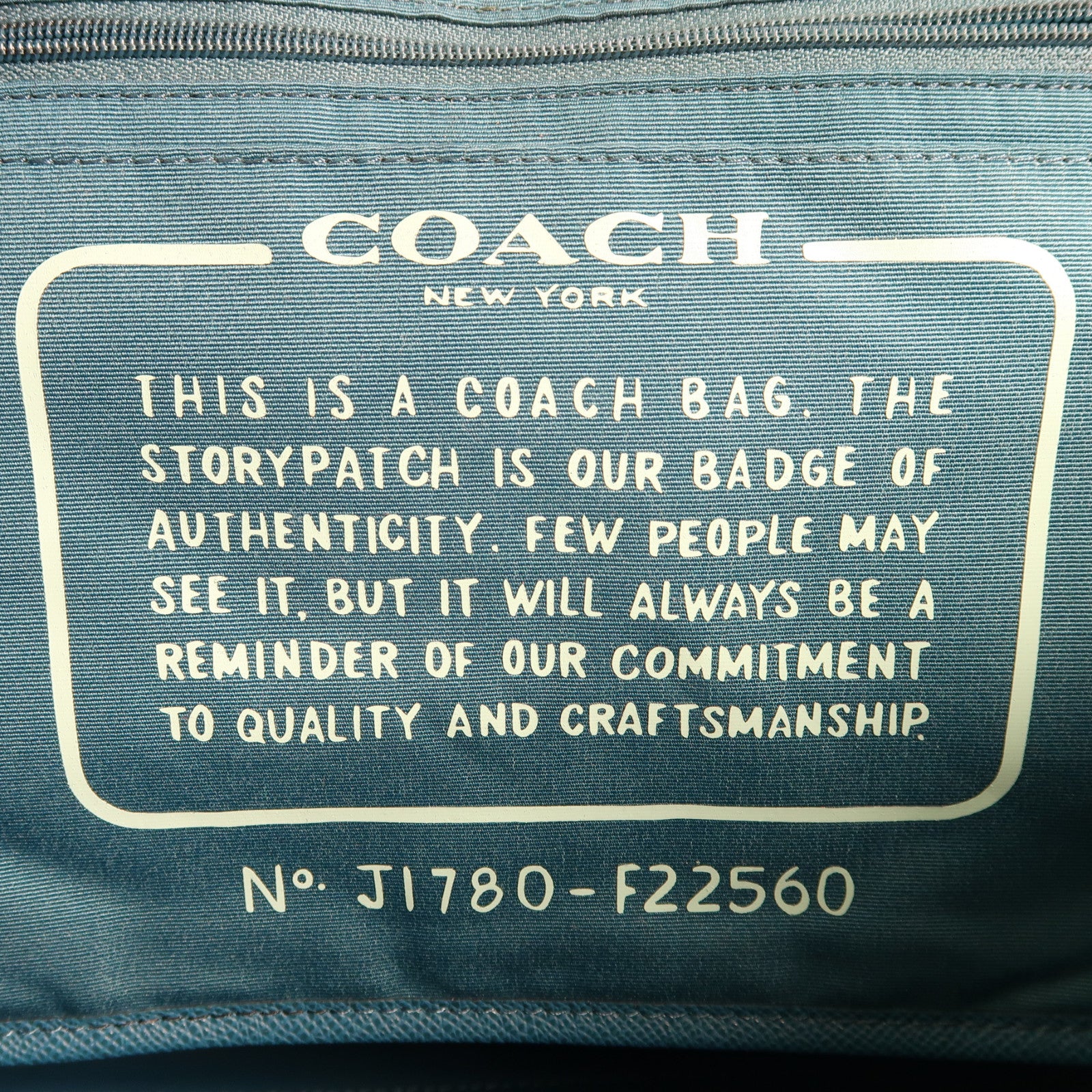 COACH 牛皮皮革Shoulder Tote銀扣肩背袋/手挽袋綠松石色