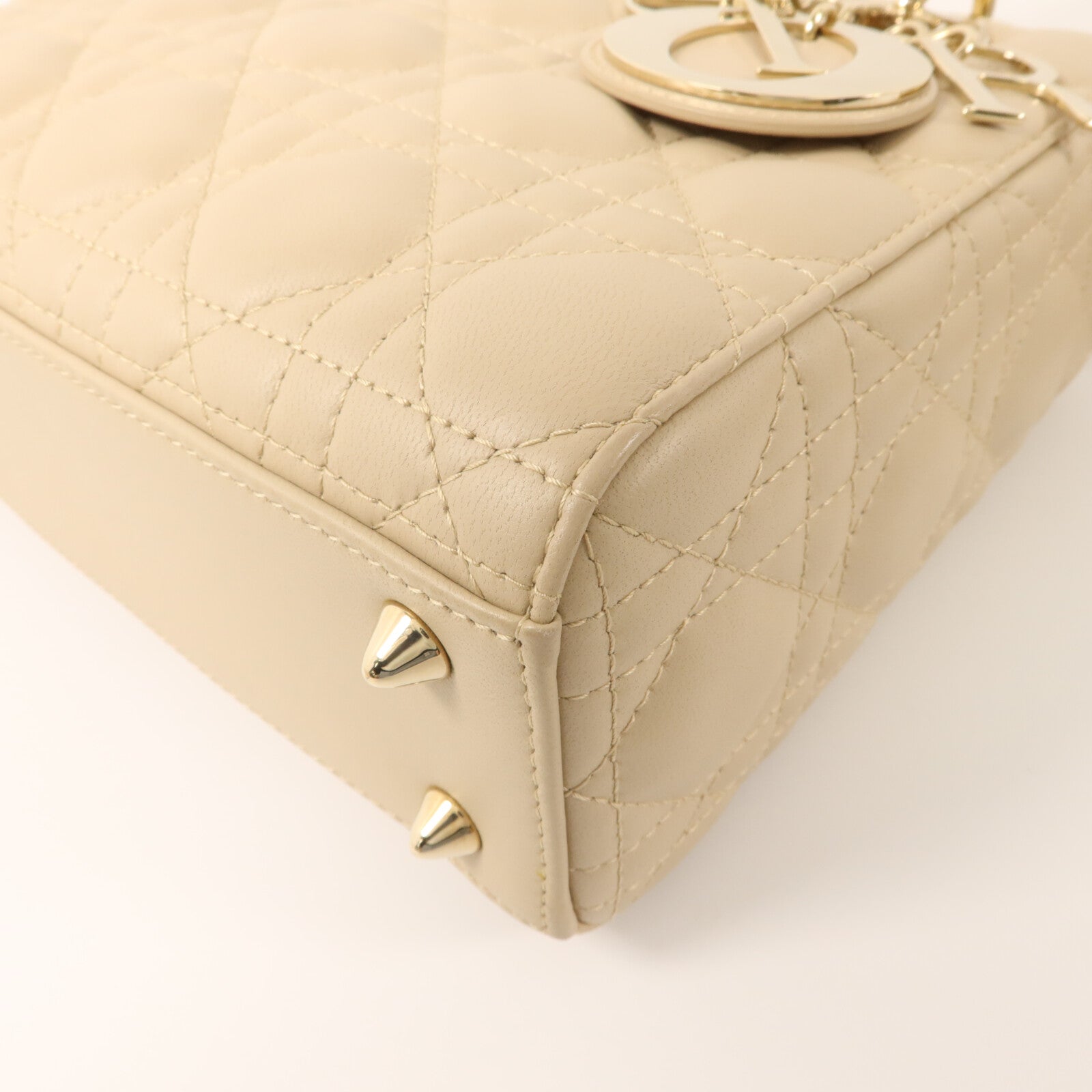 Dior 羊皮皮革Lady Dior MY ABC Dior Small手挽肩背兩用袋