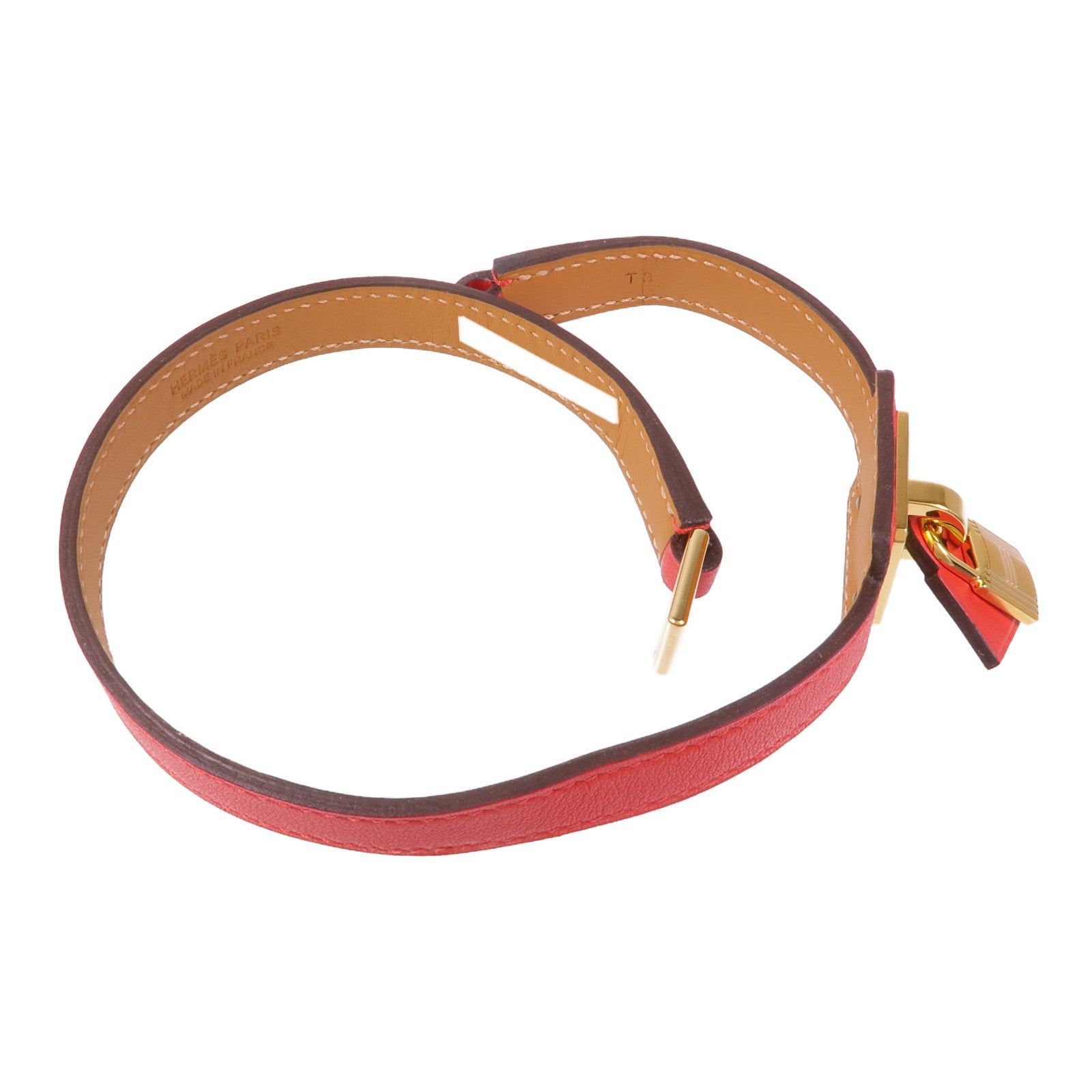 HERMES Swift皮革O'Kelly Bracelet金扣手帶
