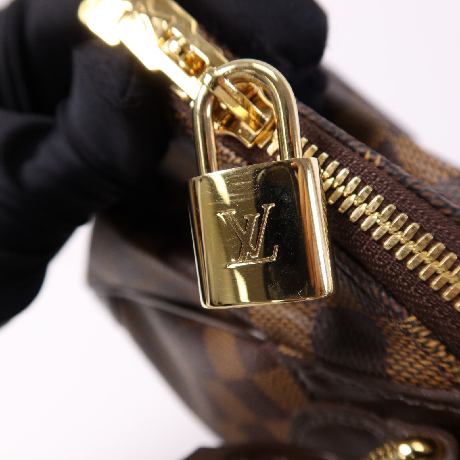 LOUIS VUITTON Damier Verona PM金扣肩背袋