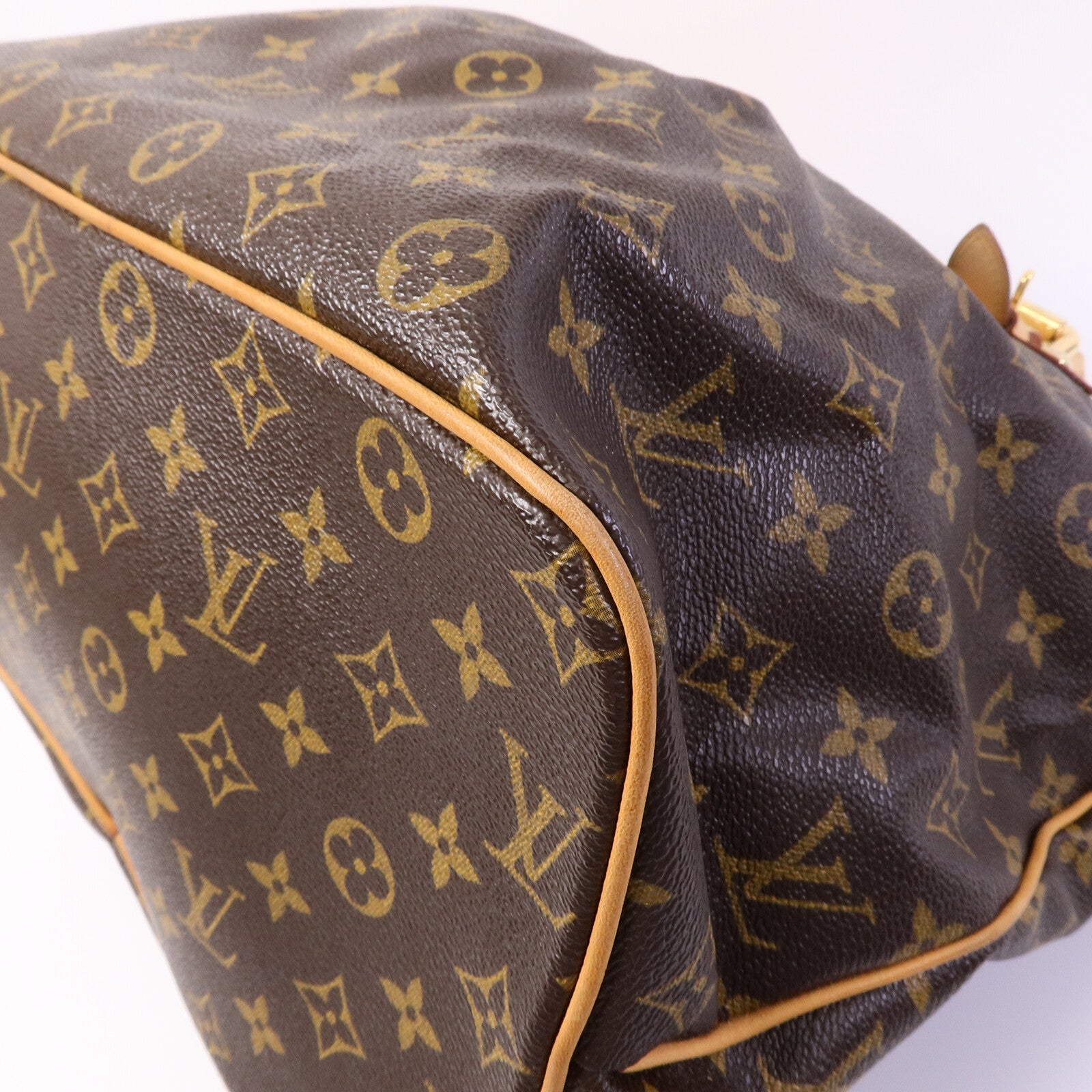 LOUIS VUITTON Monogram Palermo GM金扣手挽肩背兩用袋棕色