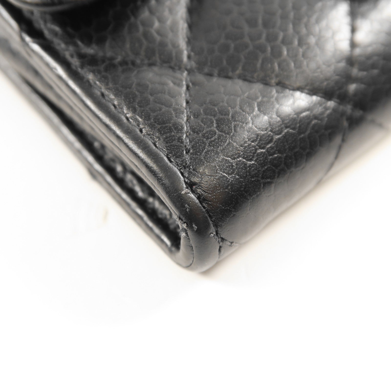 CHANEL 牛皮皮革Card Case銀扣卡片套