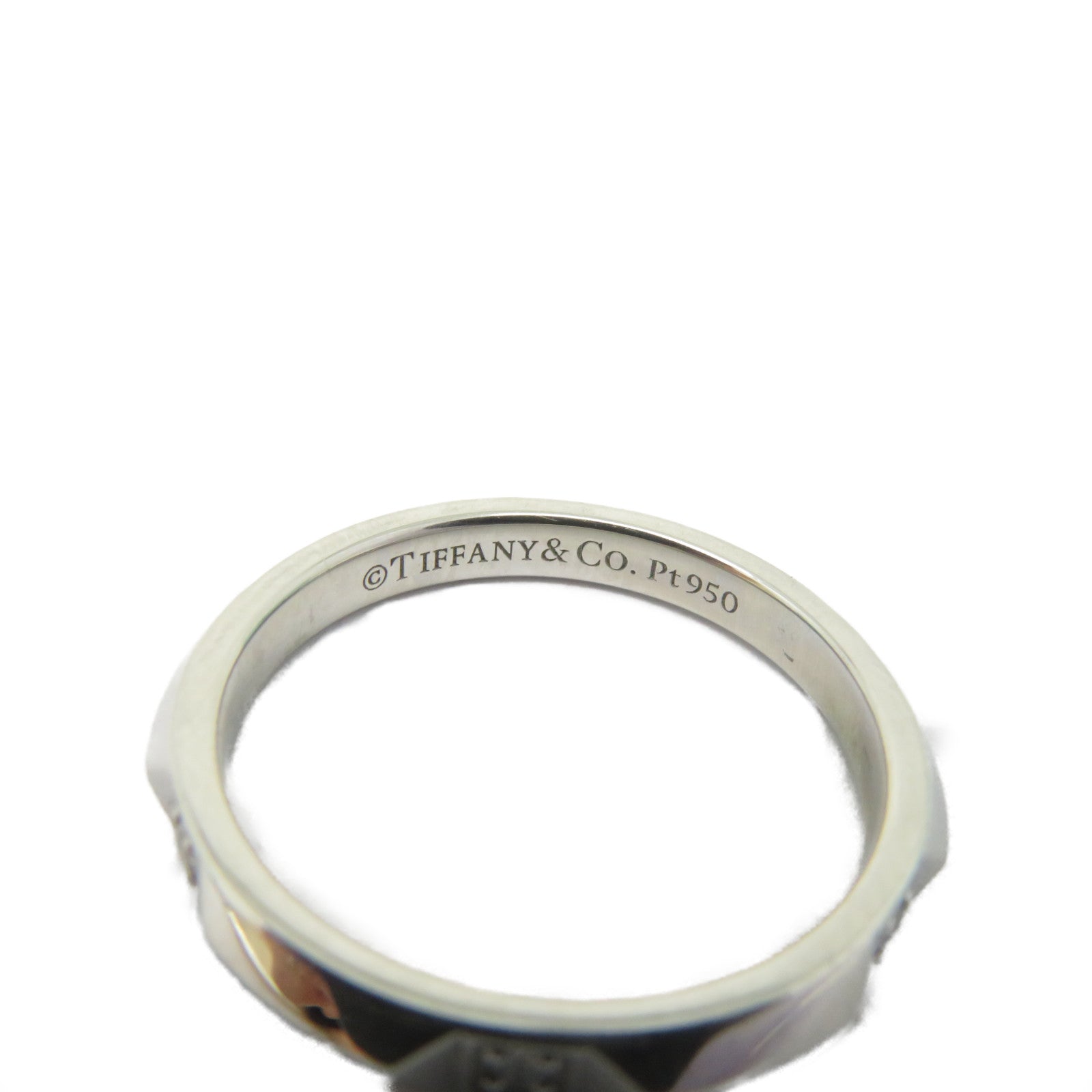 TIFFANY＆CO PT950鉑金Diamond Ring 0.05ct鑽石戒指US#7.5