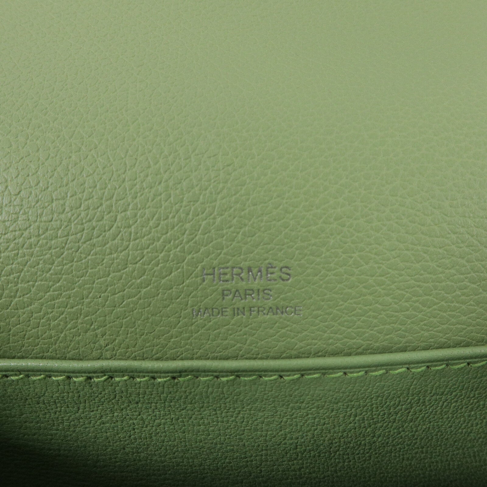 HERMES Evercolor皮革Mini Roulis肩背袋Vert Criguet