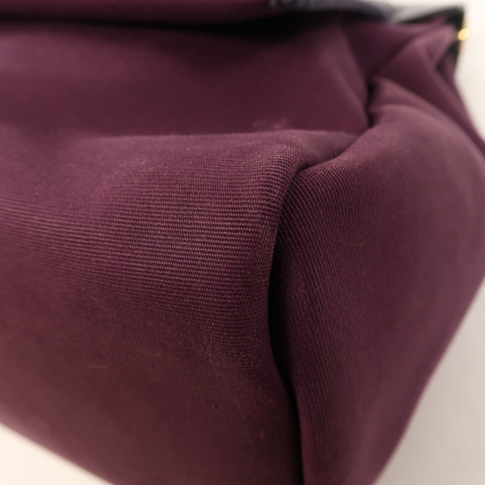 HERMES 帆布Herbag GM金扣手挽肩背兩用袋紫色
