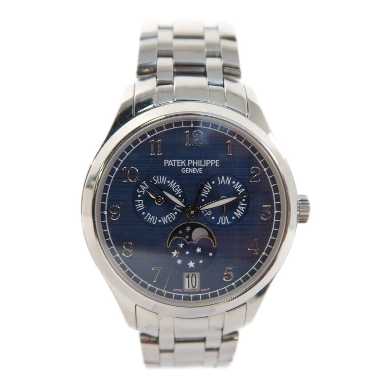 PATEK PHILIPPE Annual Calendar不鏽鋼手錶自動機芯藍色