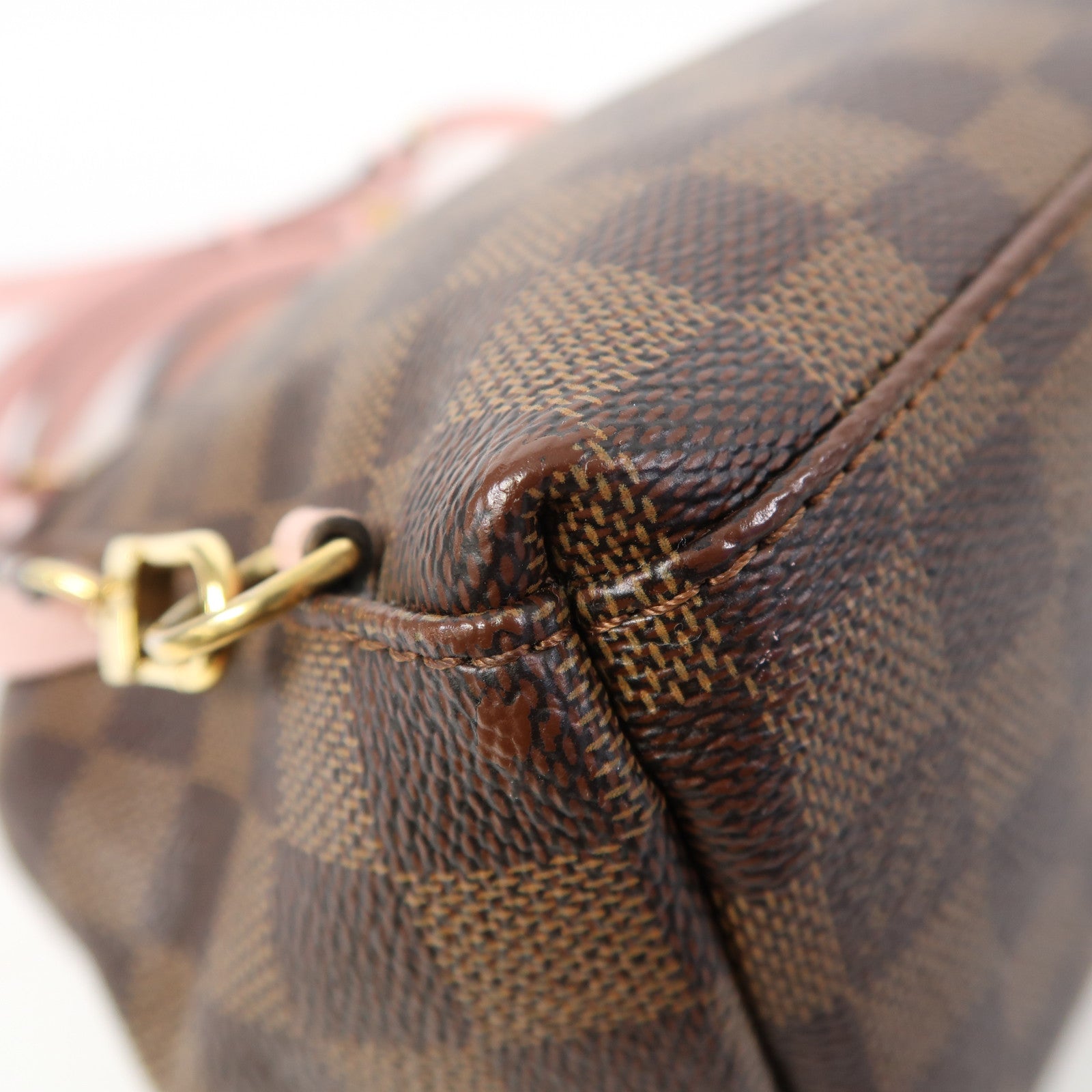 LOUIS VUITTON Damier Ebene Clapton金扣背包啡色