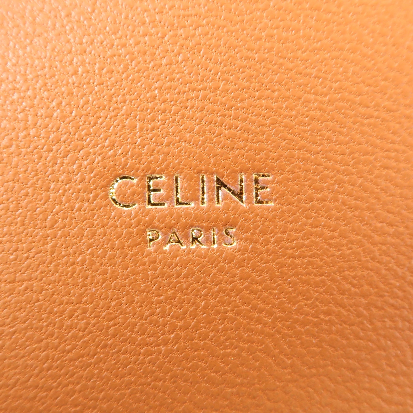 CELINE 羊皮皮革/塗層帆布Triomphe肩背袋