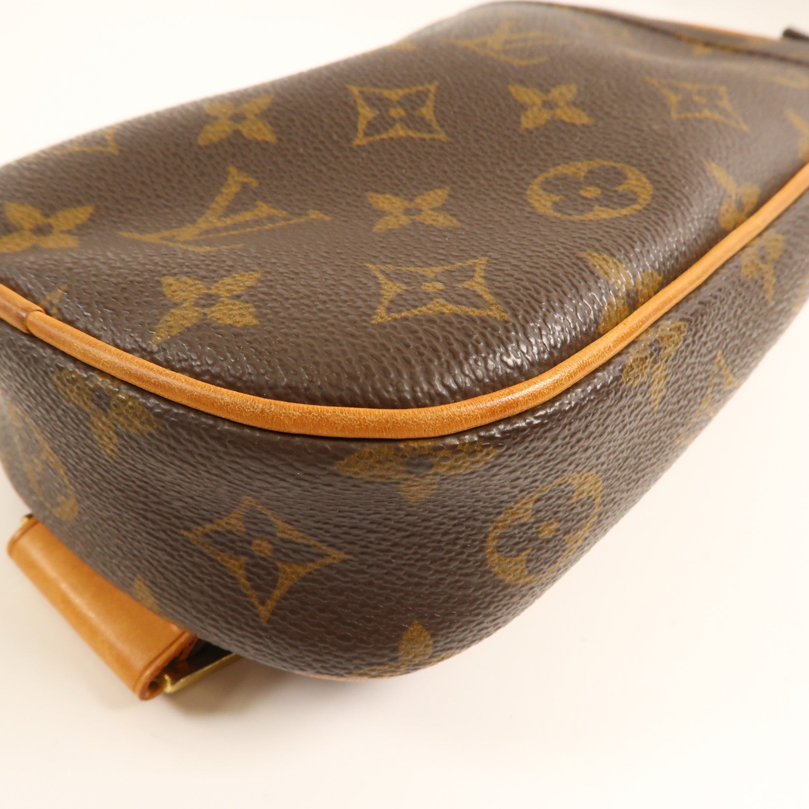 LOUIS VUITTON Monogram Pochette Gange金扣肩背袋棕色