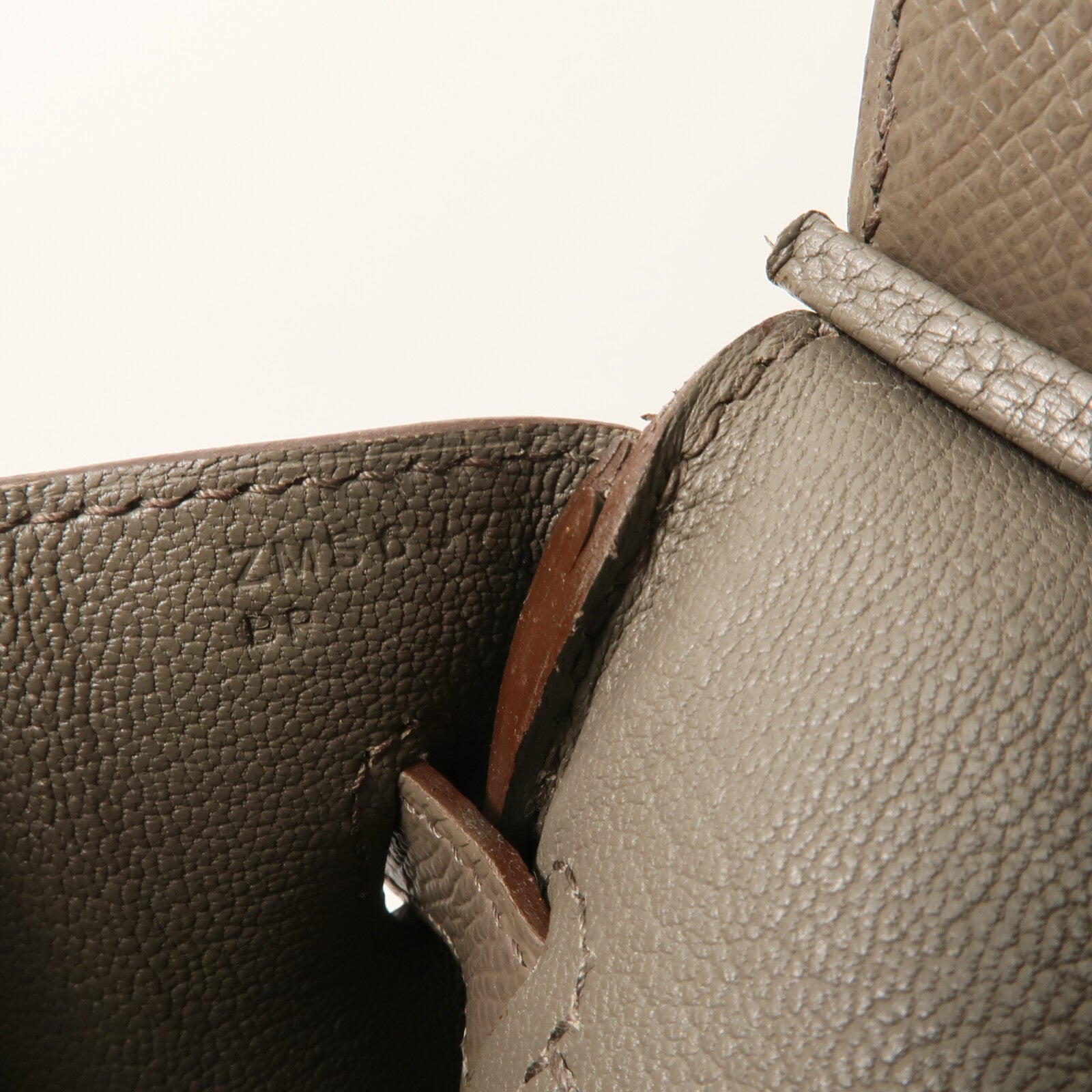 HERMES Epsom皮革Birkin 30手挽袋Etain