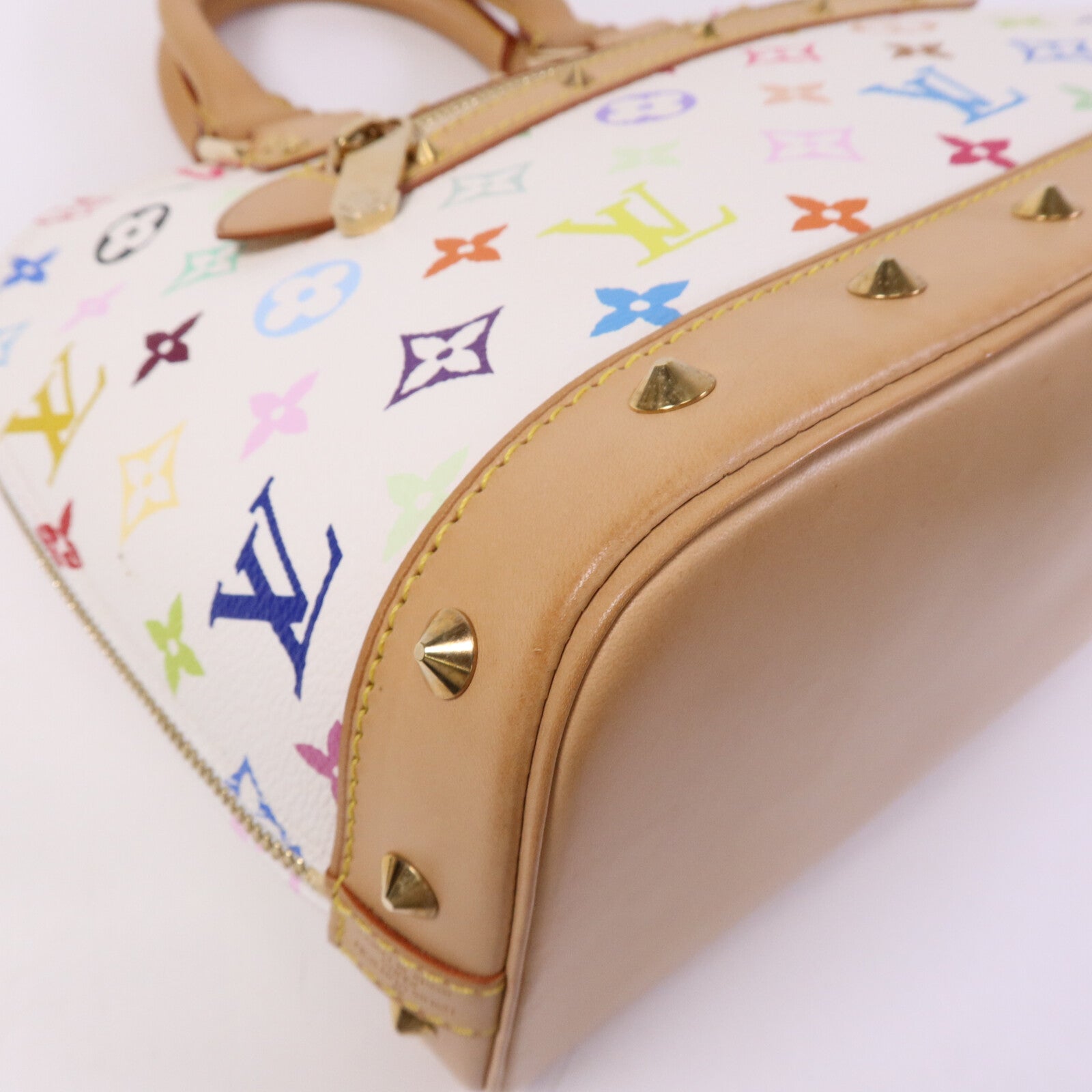 LOUIS VUITTON Monogram Multicolore Alma金扣手挽袋