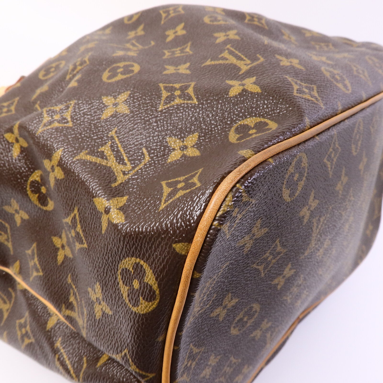 LOUIS VUITTON Monogram Palermo GM金扣手挽肩背兩用袋棕色