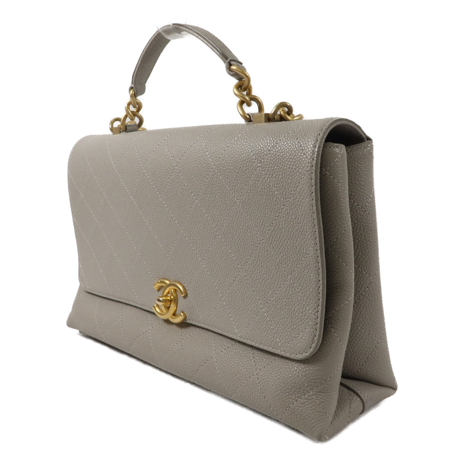 CHANEL 牛皮皮革Chain Shoulder鏈帶手挽肩背兩用袋