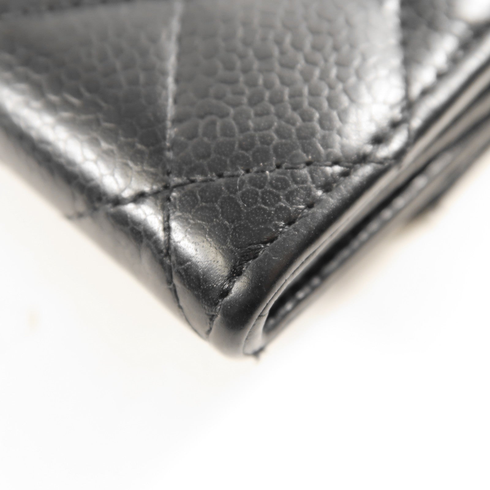 CHANEL 牛皮皮革Card Case銀扣卡片套