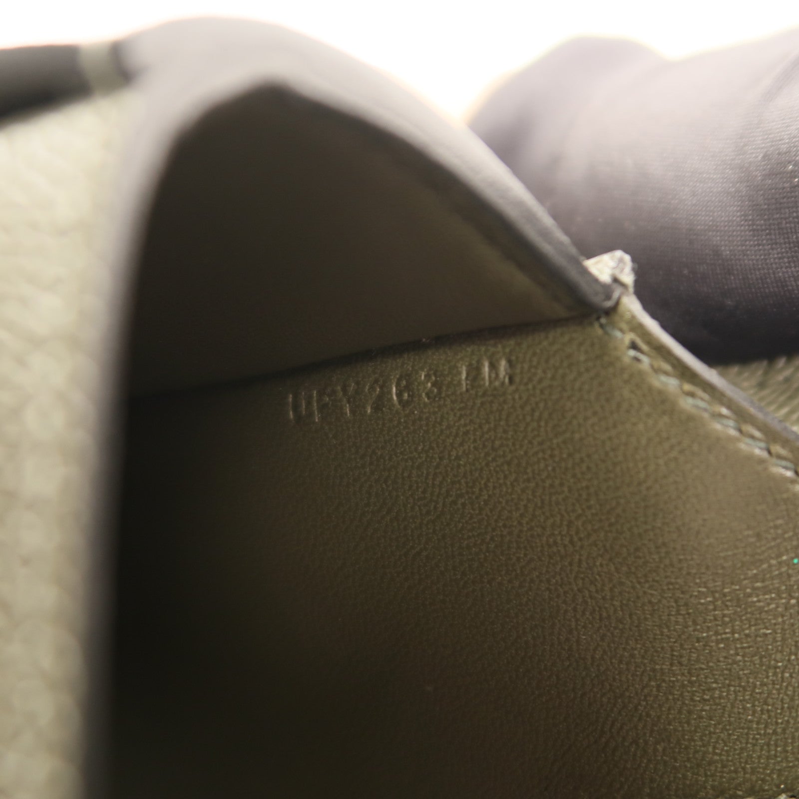 HERMES Epsom皮革Della Cavalleria Mini銀扣肩背袋Vert de Gris