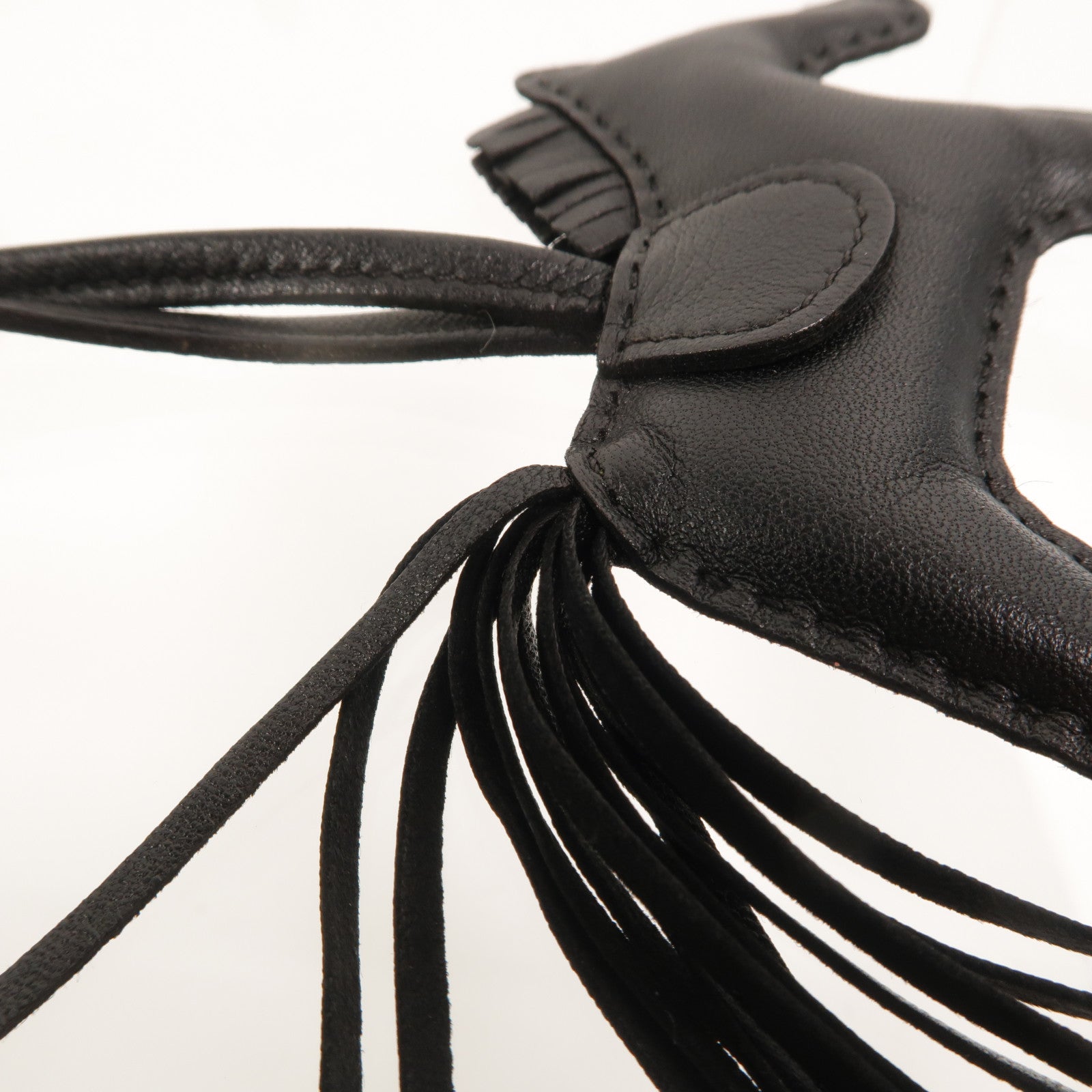 HERMES Milo/Swift皮革Rodeo PM掛飾Noir