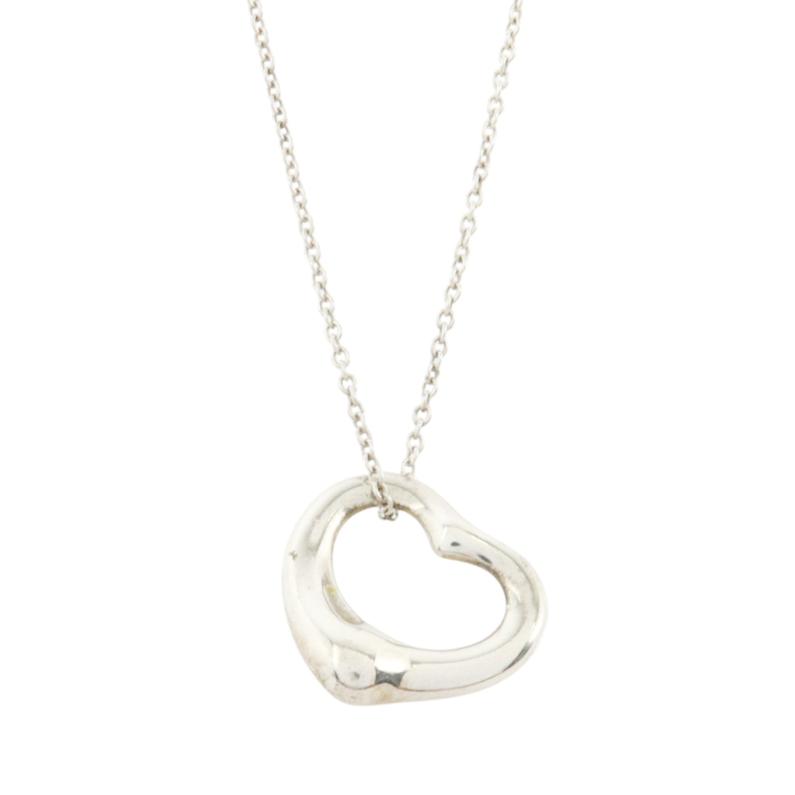 TIFFANY＆CO 925純銀Elsa Peretti Open Heart Necklace項鏈