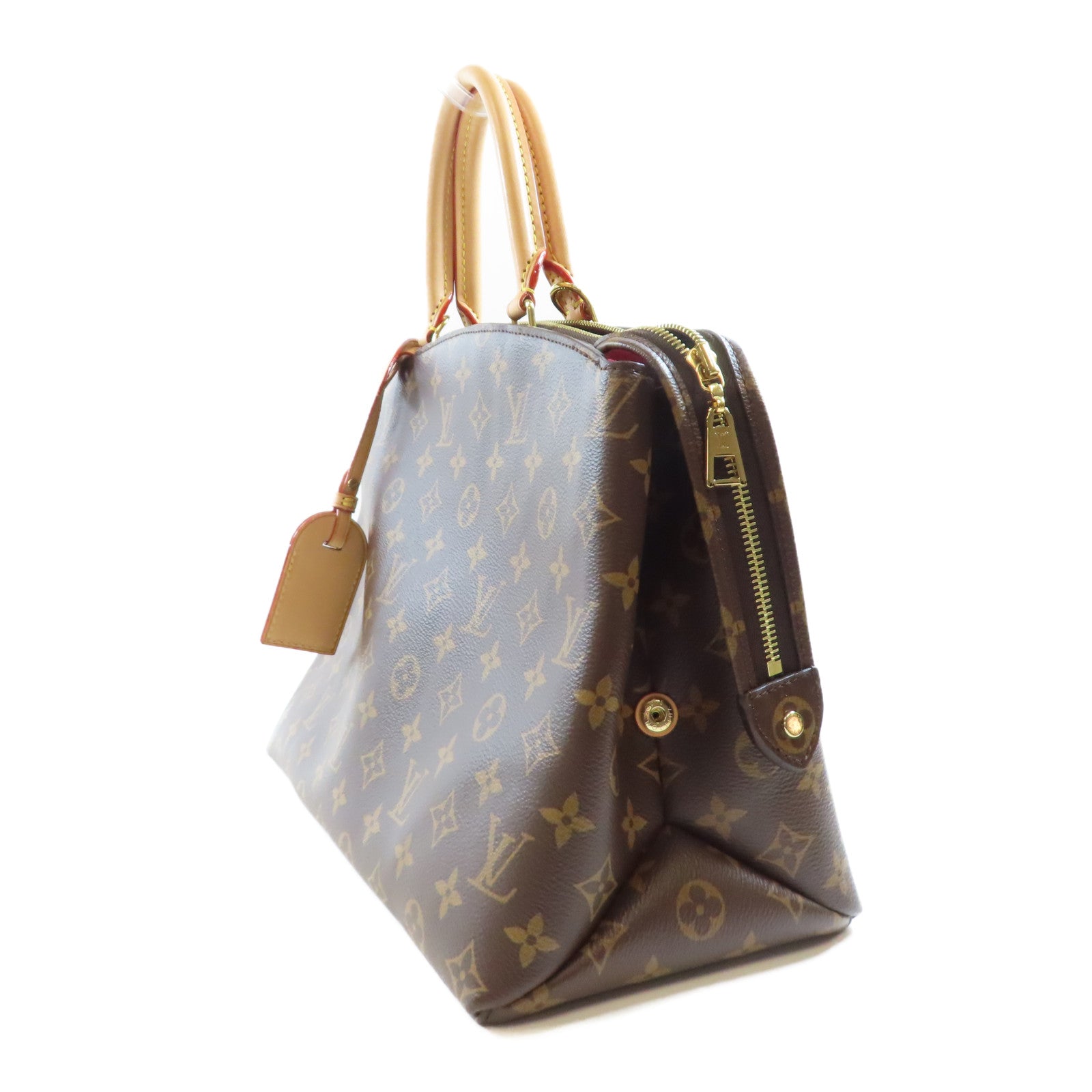 LOUIS VUITTON Monogram Petit Palais金扣手挽肩背兩用袋棕色