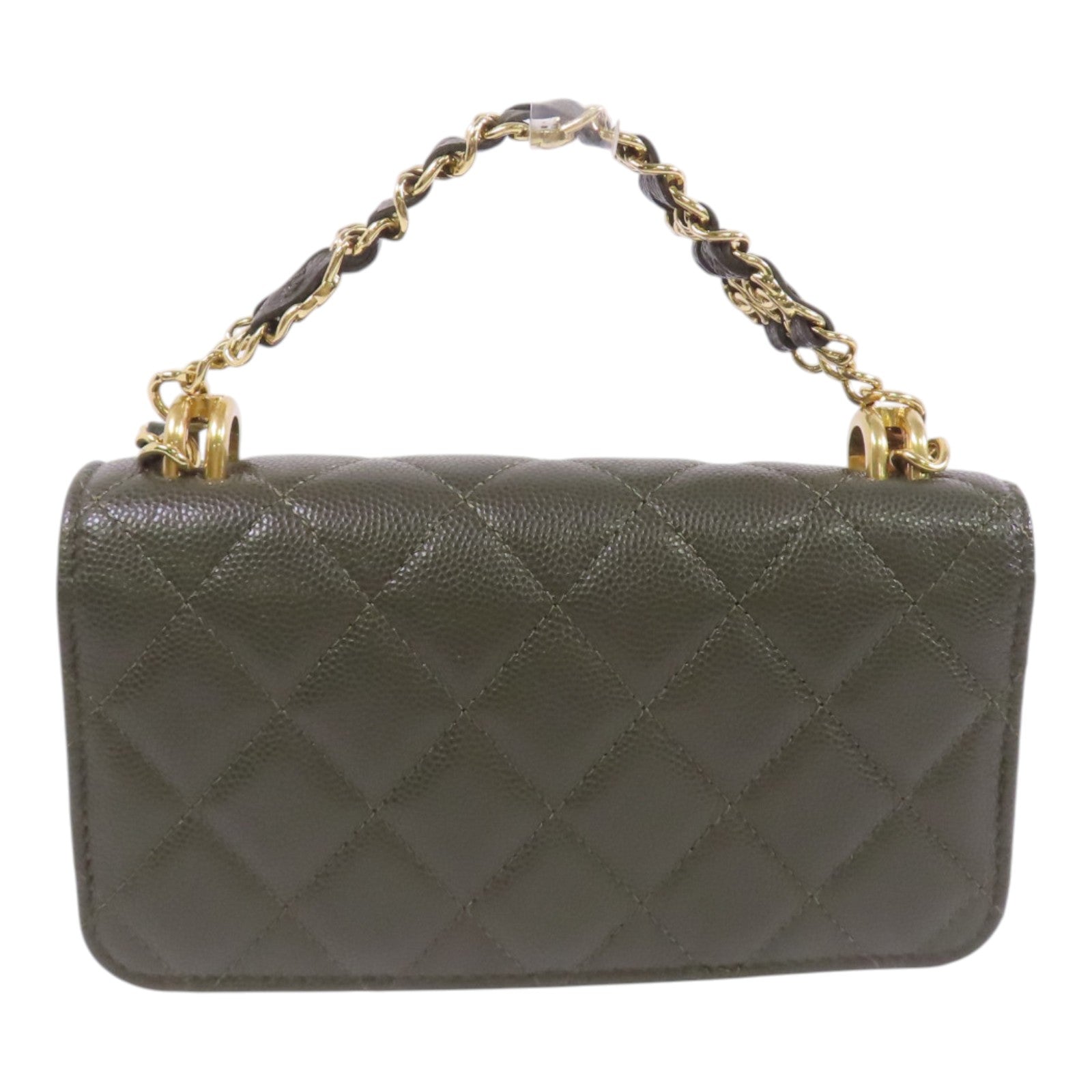 CHANEL 牛皮皮革Coco First WOC金扣鏈帶肩背袋