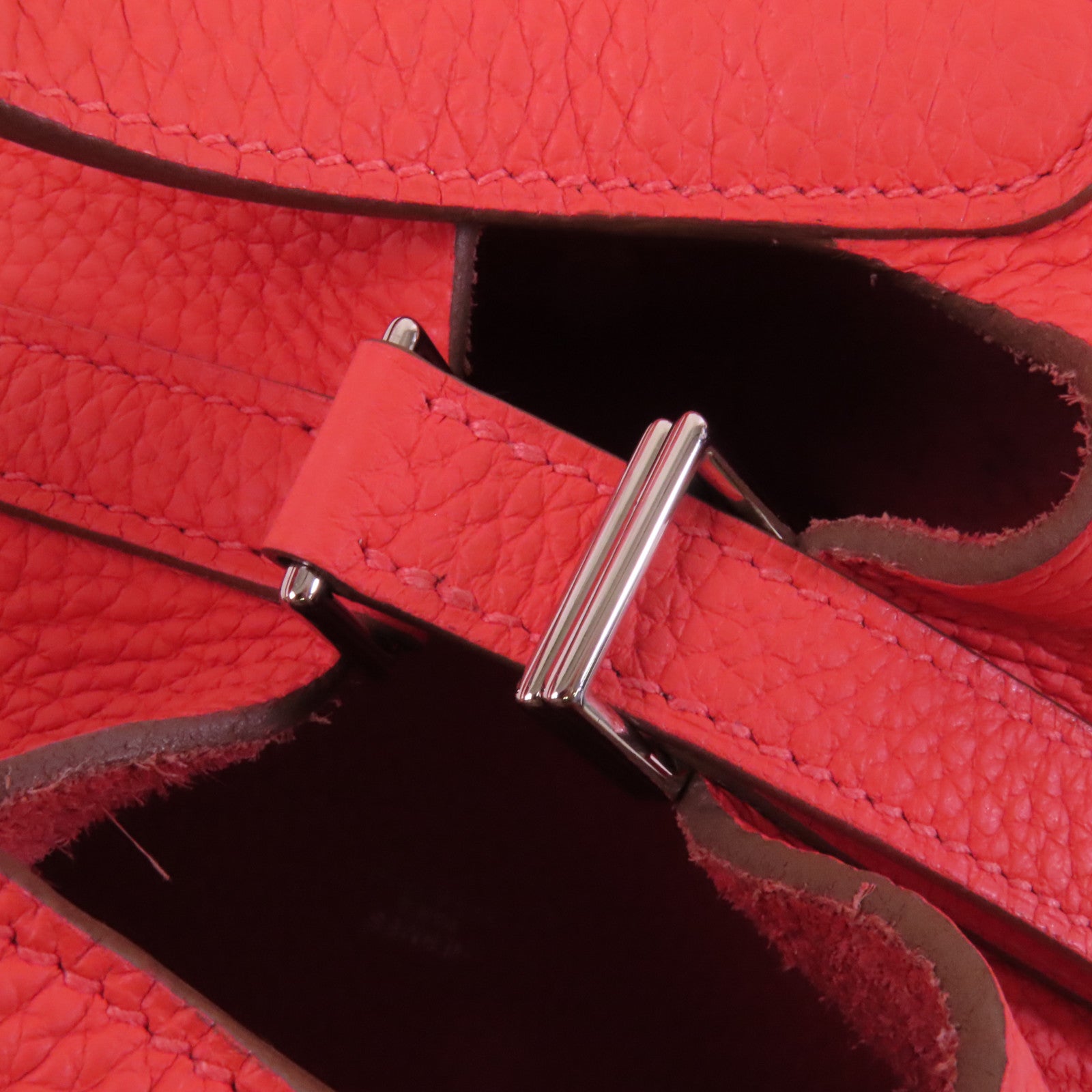 HERMES Clemence皮革Picotin PM銀扣手挽袋