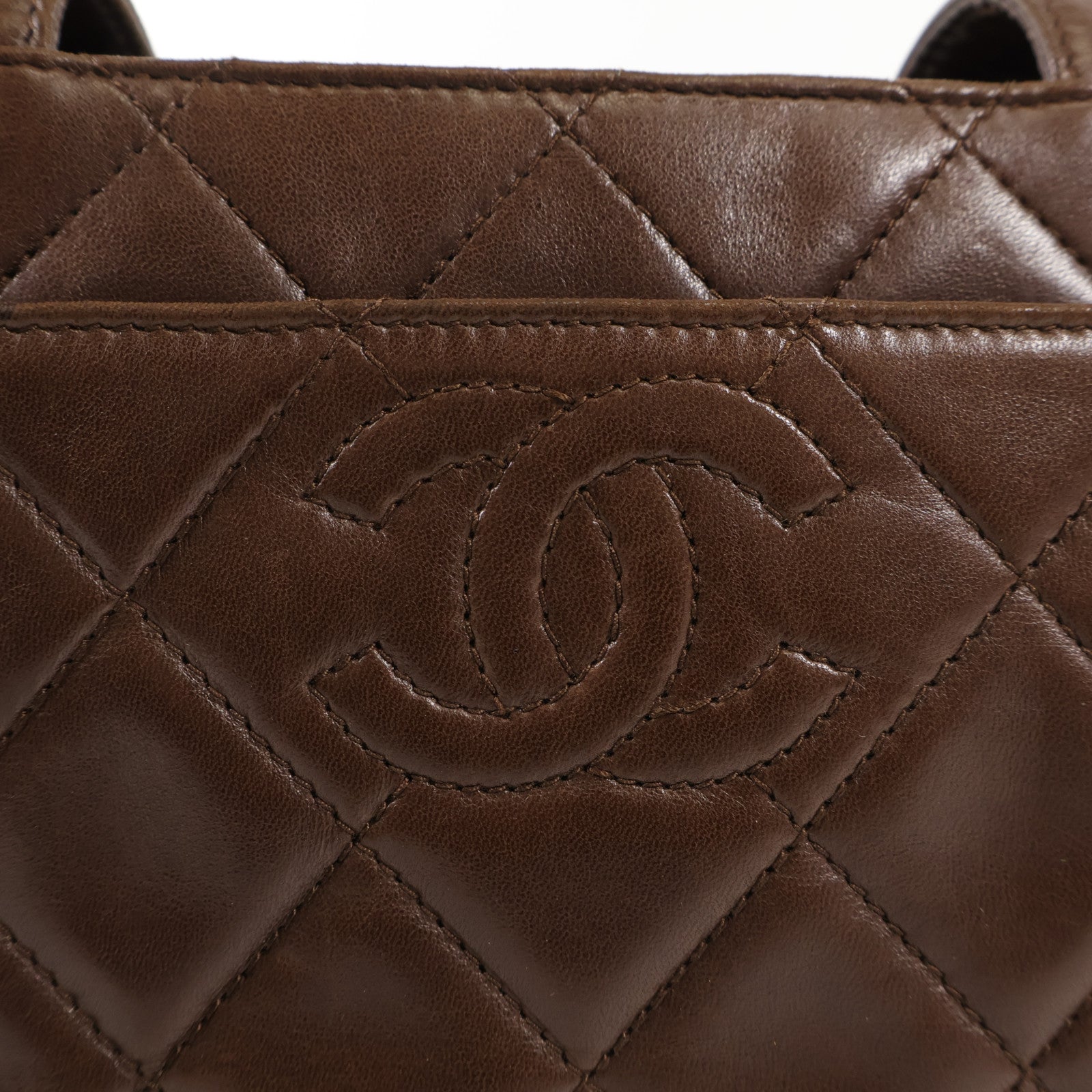 CHANEL 羊皮皮革Vintage Hand Bag金扣手挽袋