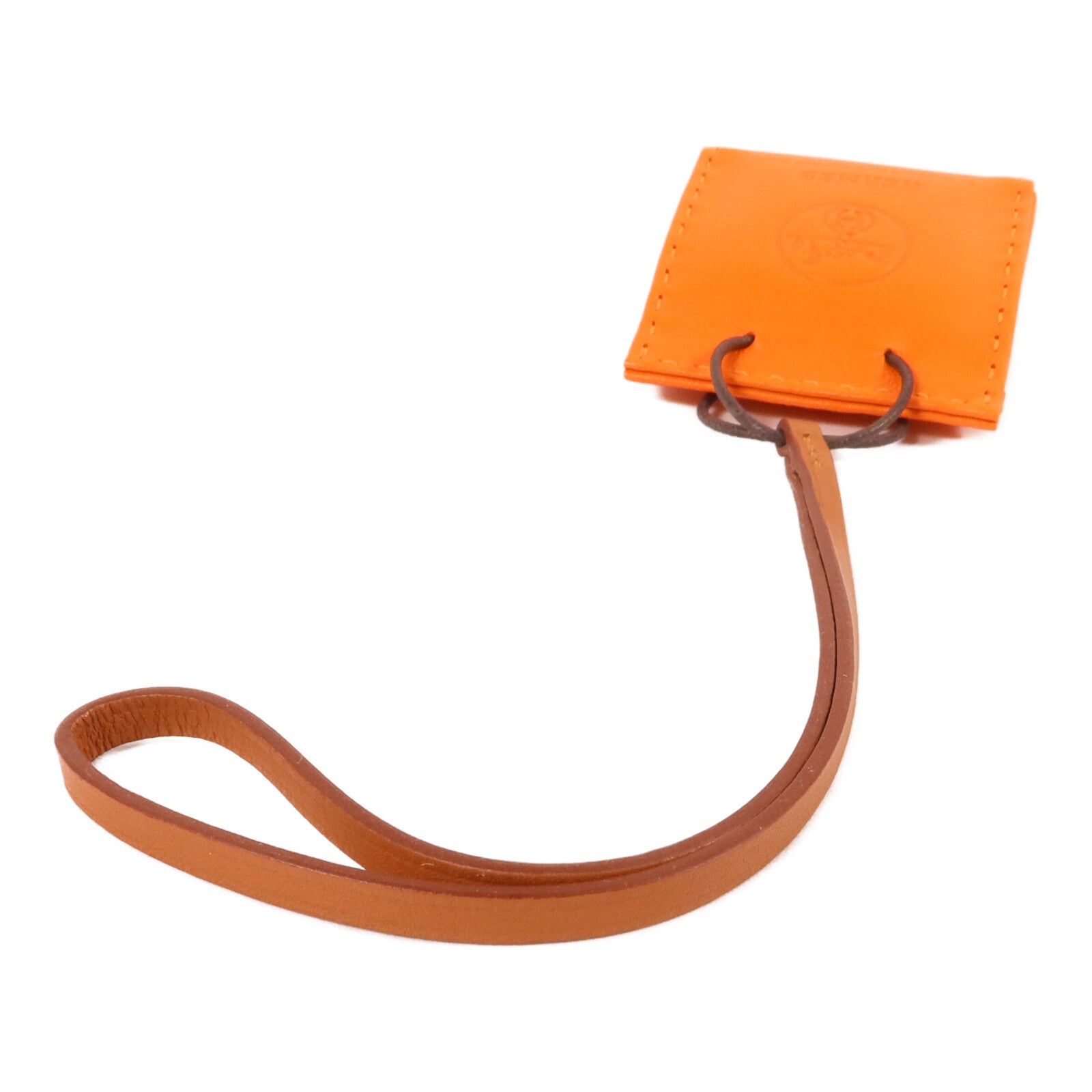 HERMES Milo/Swift皮革Sac Orange Bag Charm掛飾Orange