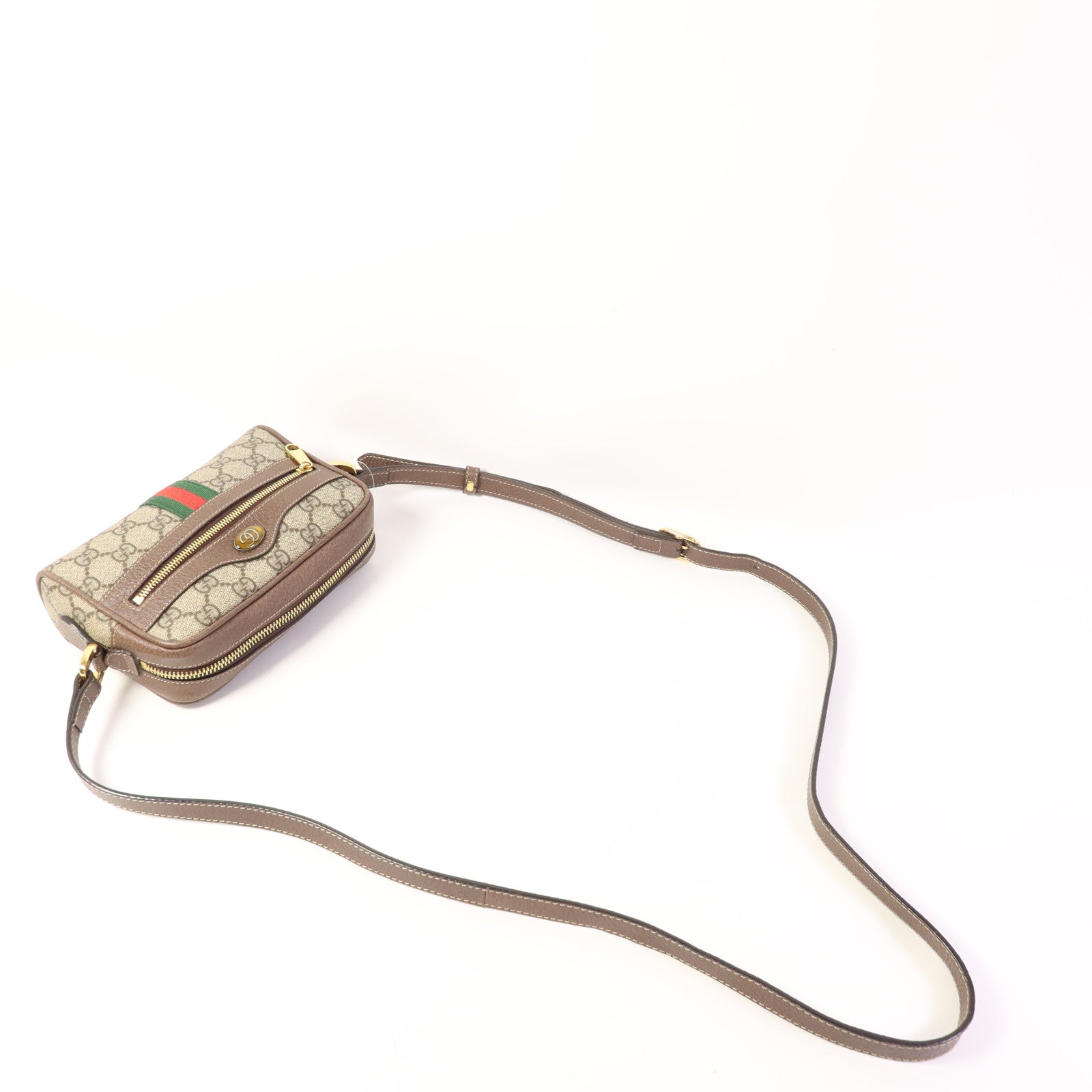 GUCCI 塗層帆布Ophidia GG Supreme Mini Bag金扣肩背袋