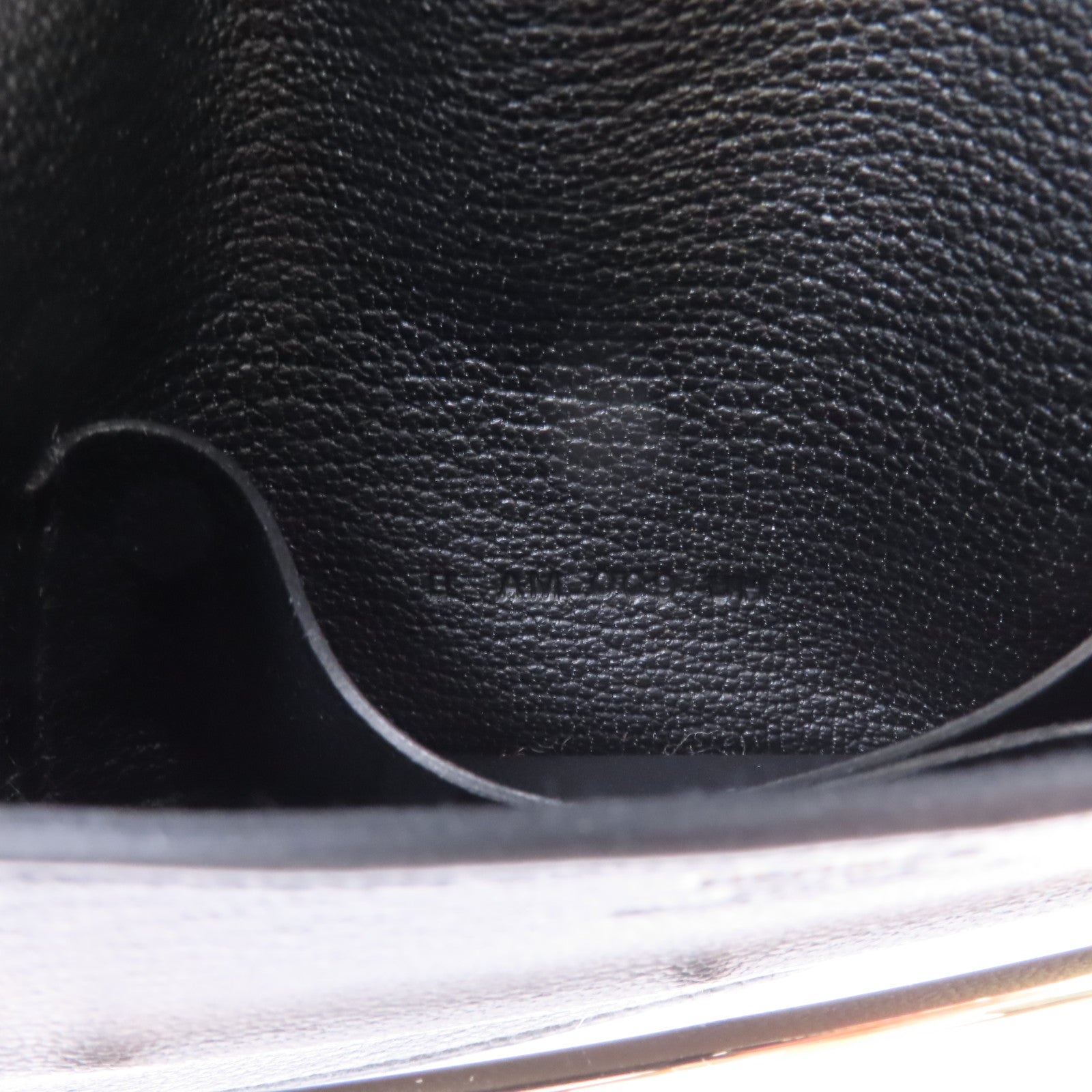 HERMES 【激減優惠】Chevre皮革Roulis Slim金扣錢包Noir/黑色