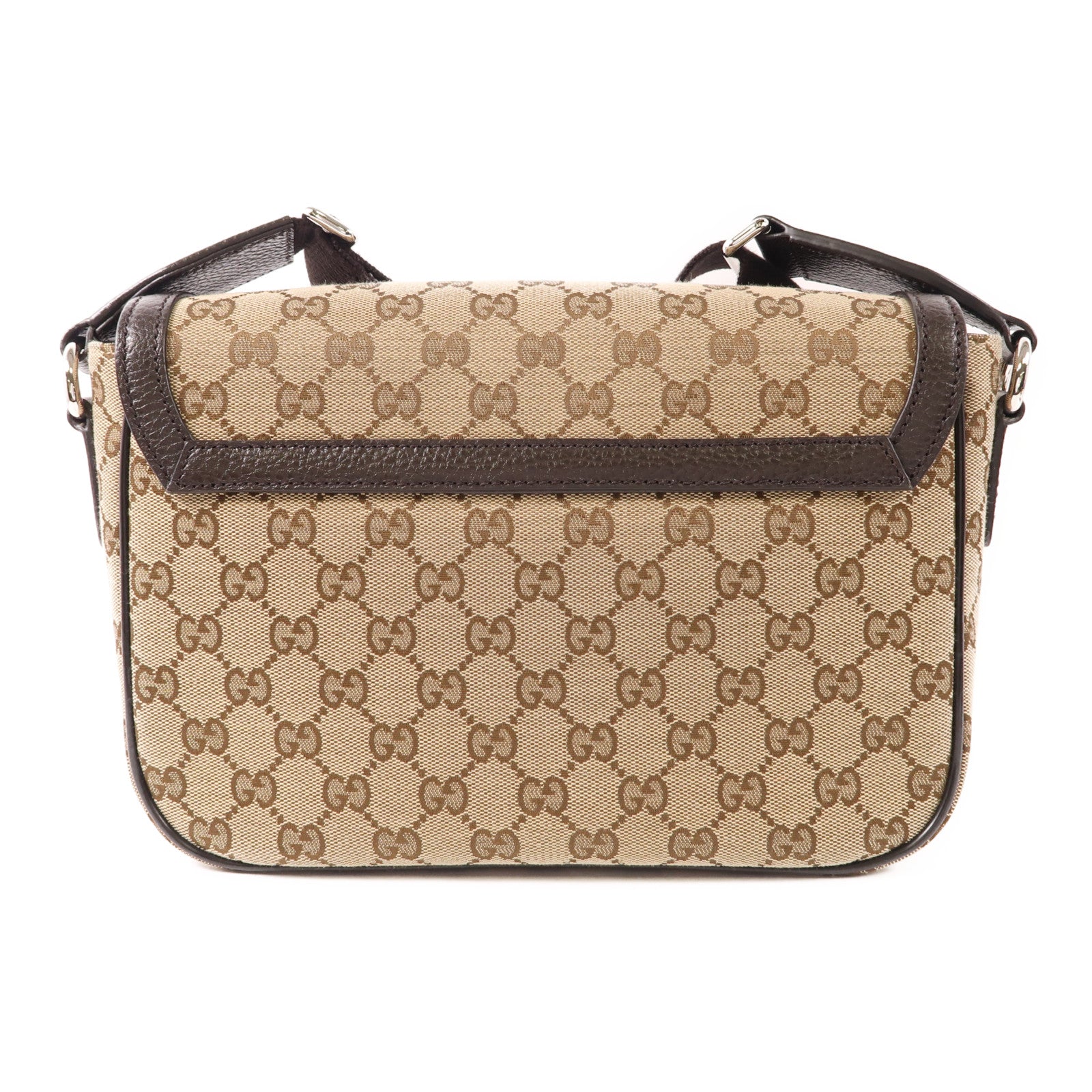 GUCCI 帆布Shoulder Bag銀扣肩背袋
