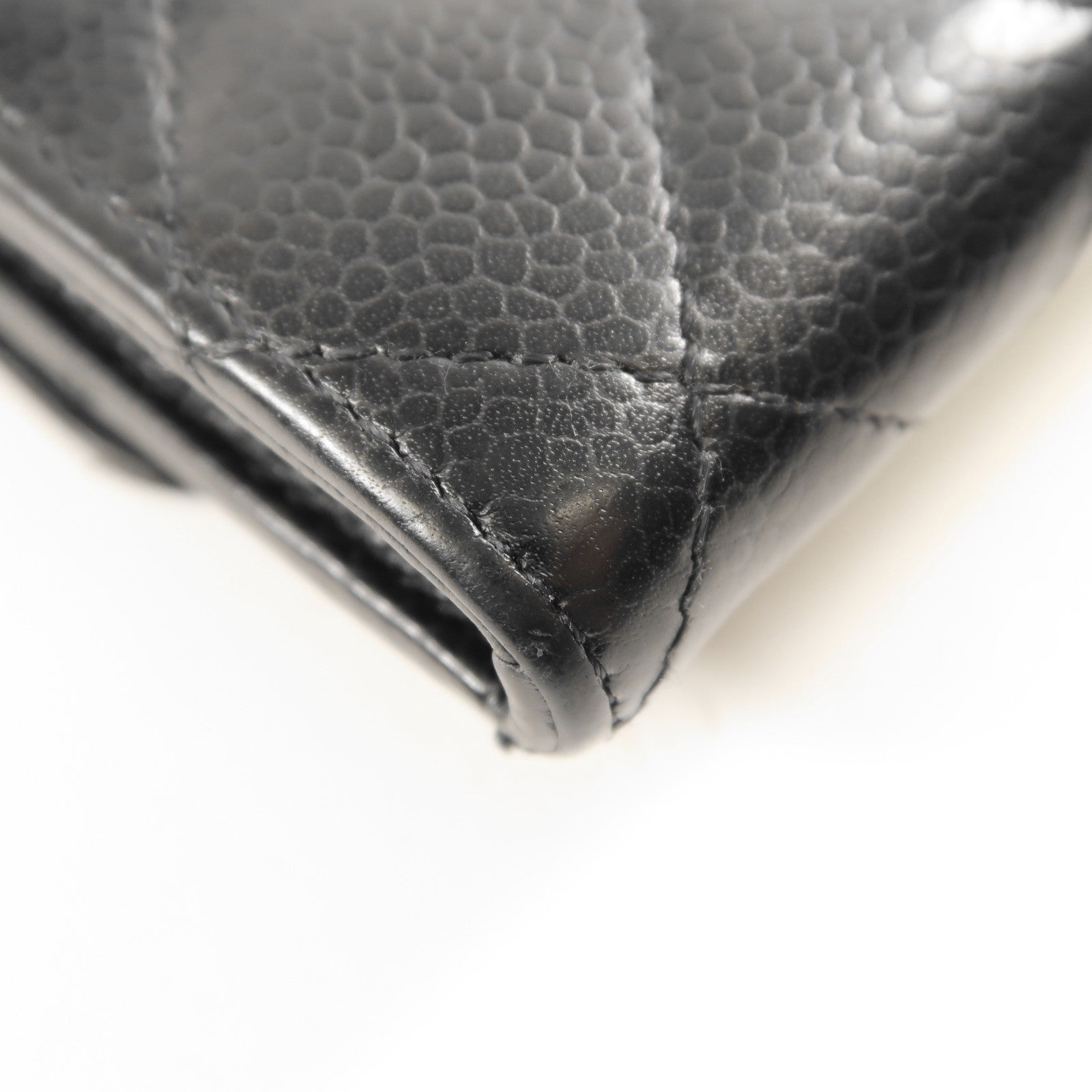 CHANEL 牛皮皮革Card Case銀扣卡片套