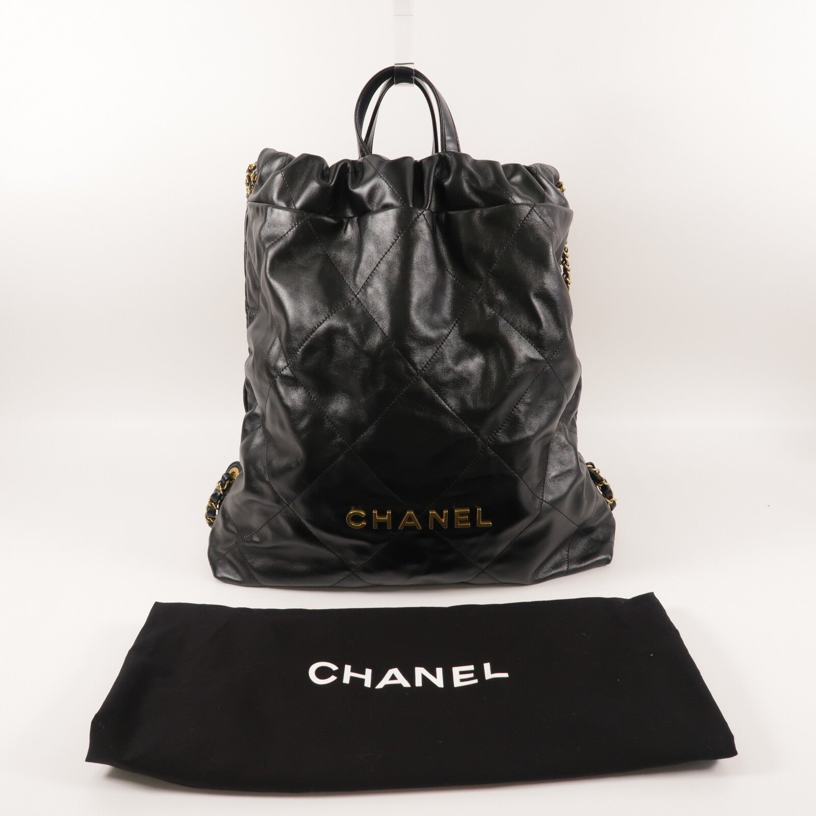 CHANEL 牛皮皮革Chanel 22 Backpack鏈帶背包